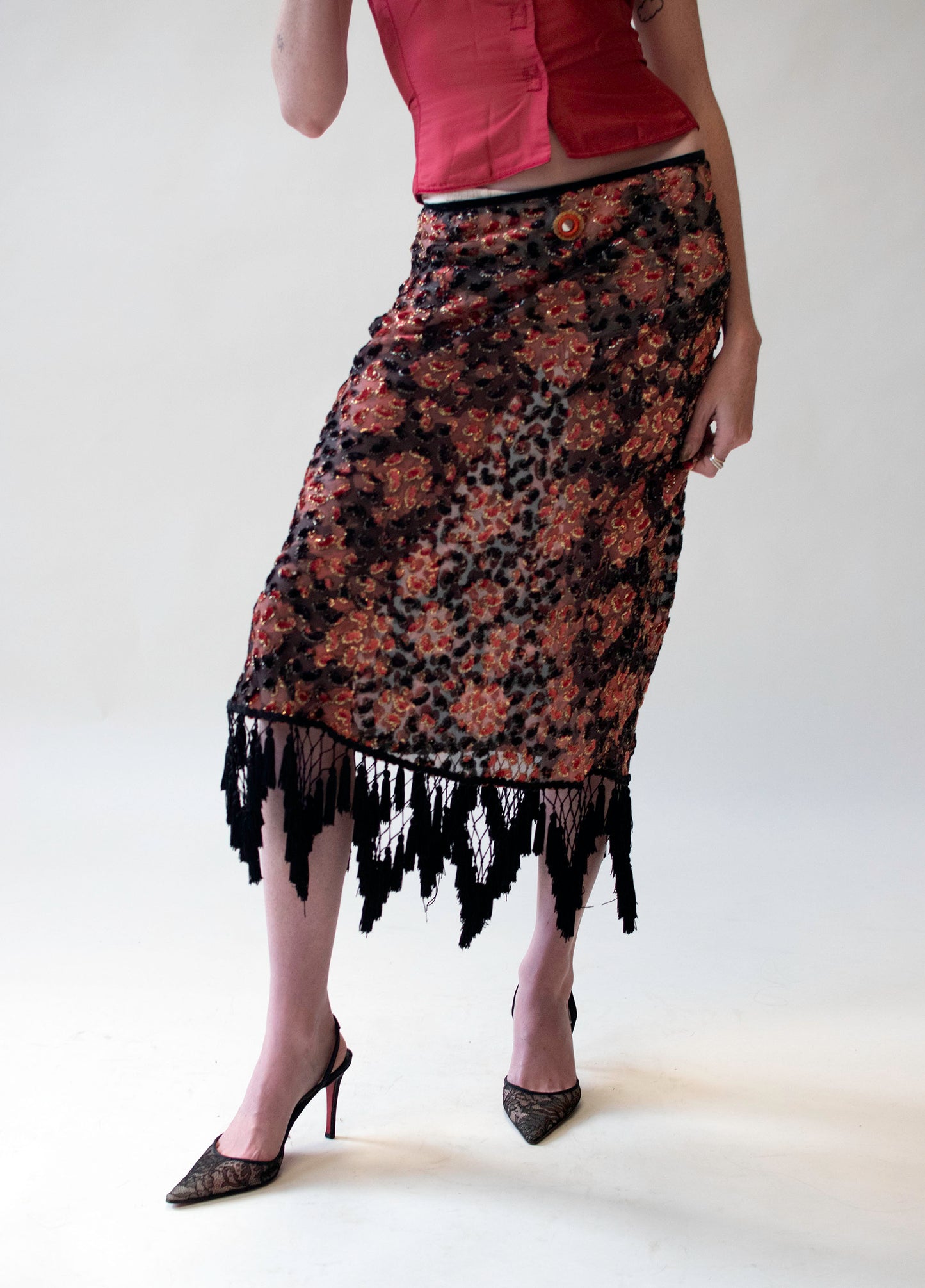 Devoré Velvet Skirt | Voyage Invest in the Original