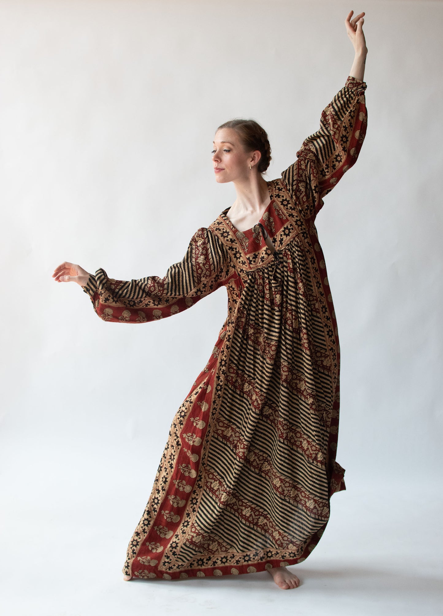 1970s Block Print Dress
