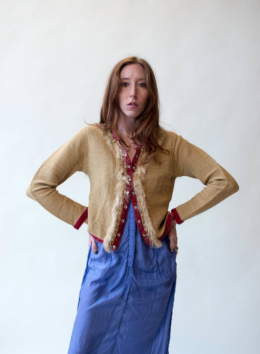 "Raffia" Cardigan w/ Fringe | Voyage Invest in the Original