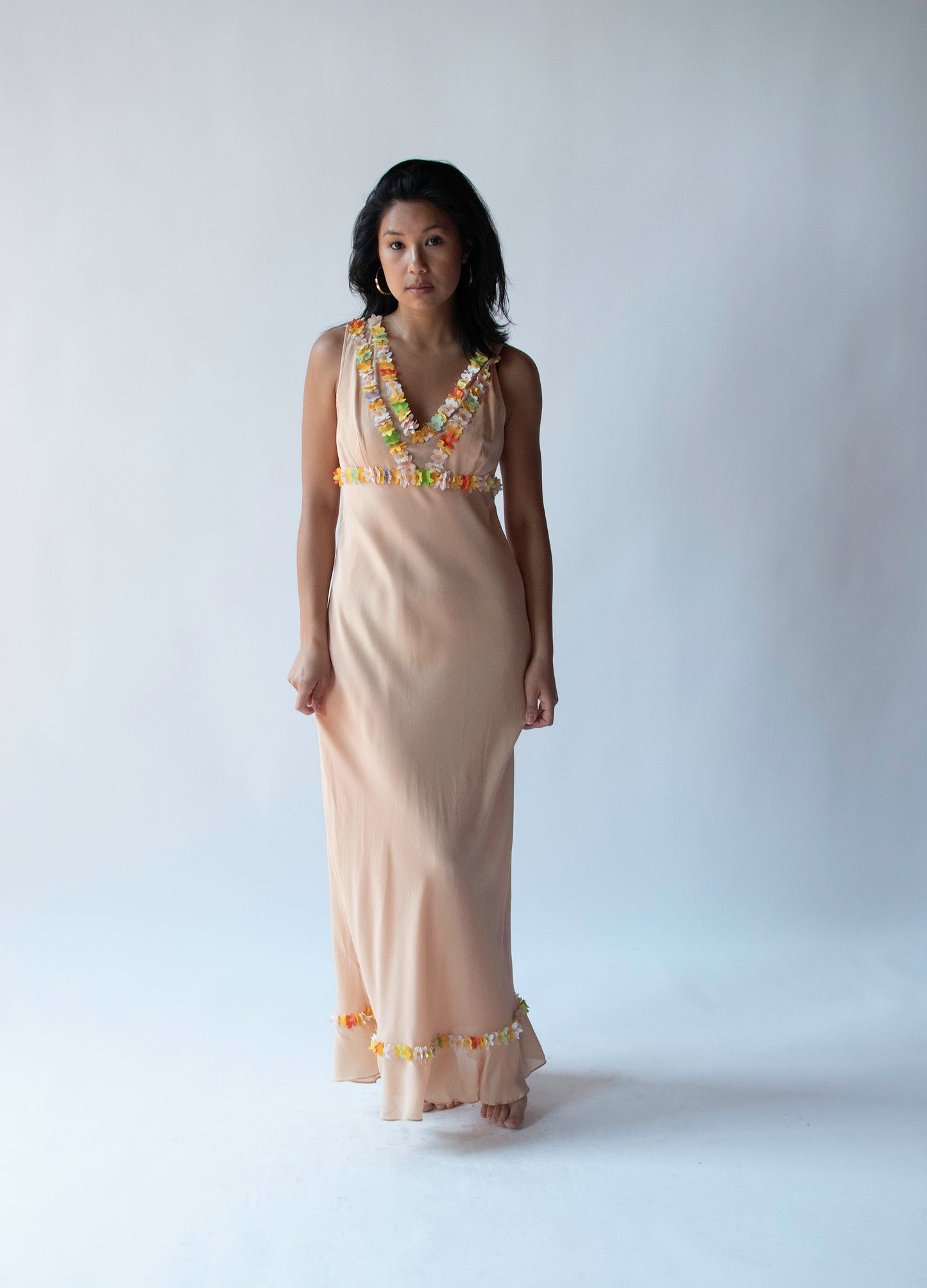 Peach Chiffon Dress | Moschino SS 2000