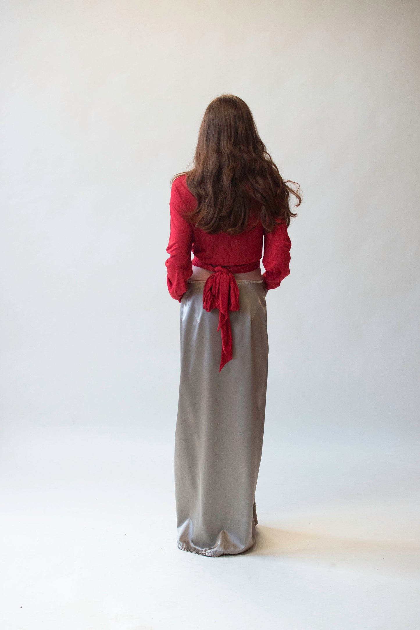 Gray Satin Skirt with Tulle Overlay | Voyage Invest in the Original