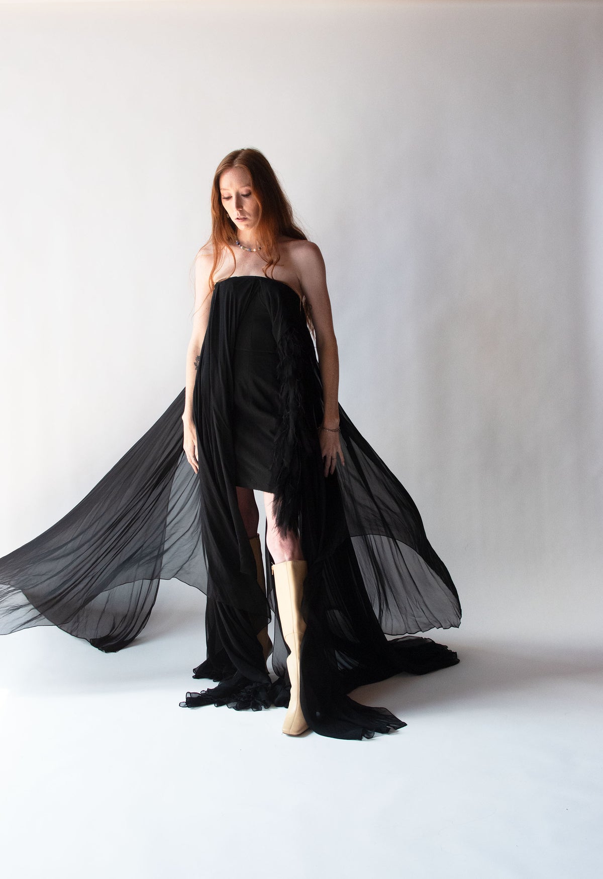 Black Chiffon Gown | Chrisitian Cota Spring 2011