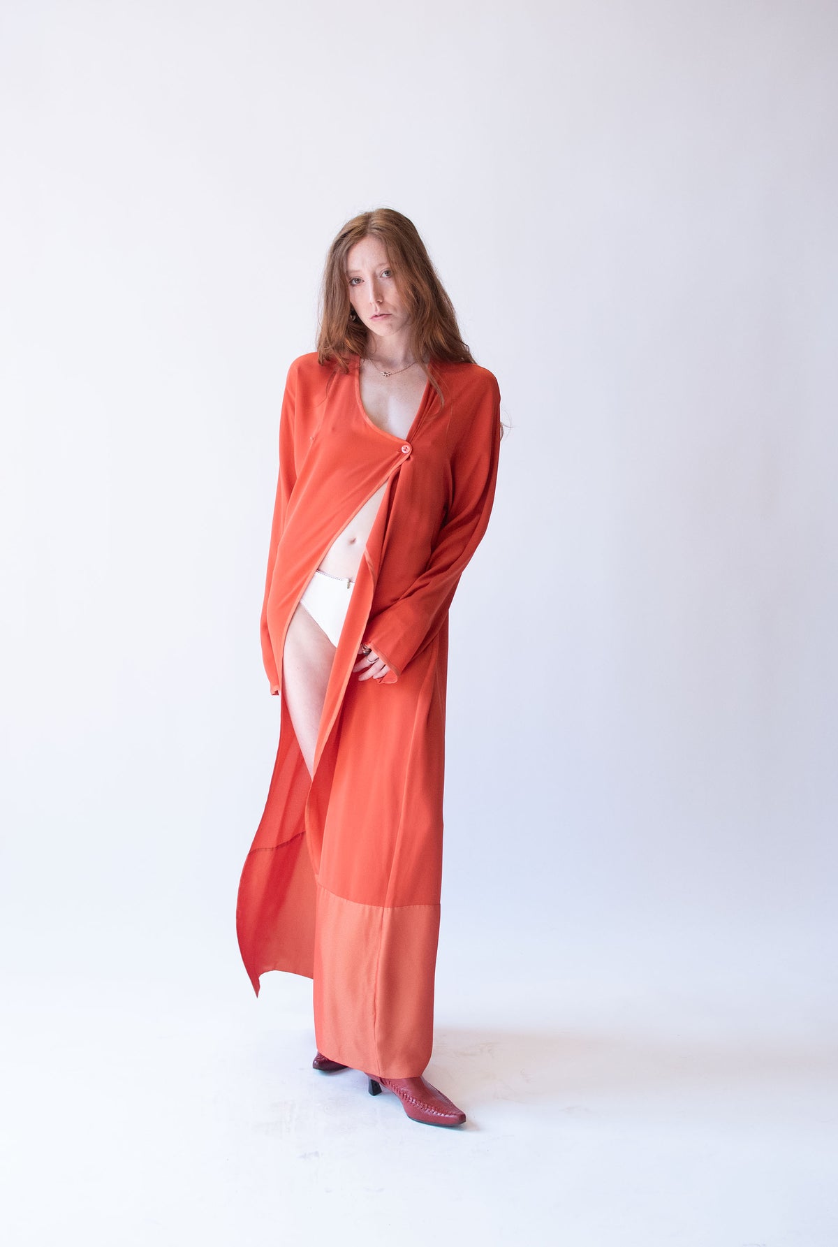 Orange Silk Duster | La Perla