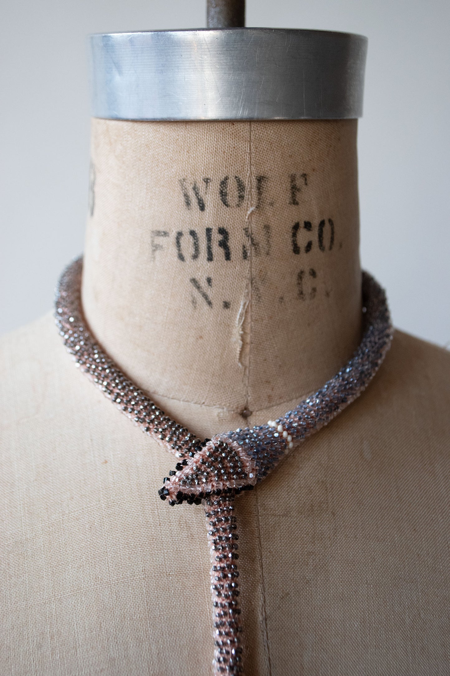 Bead Crochet Snake | Crystal Pink