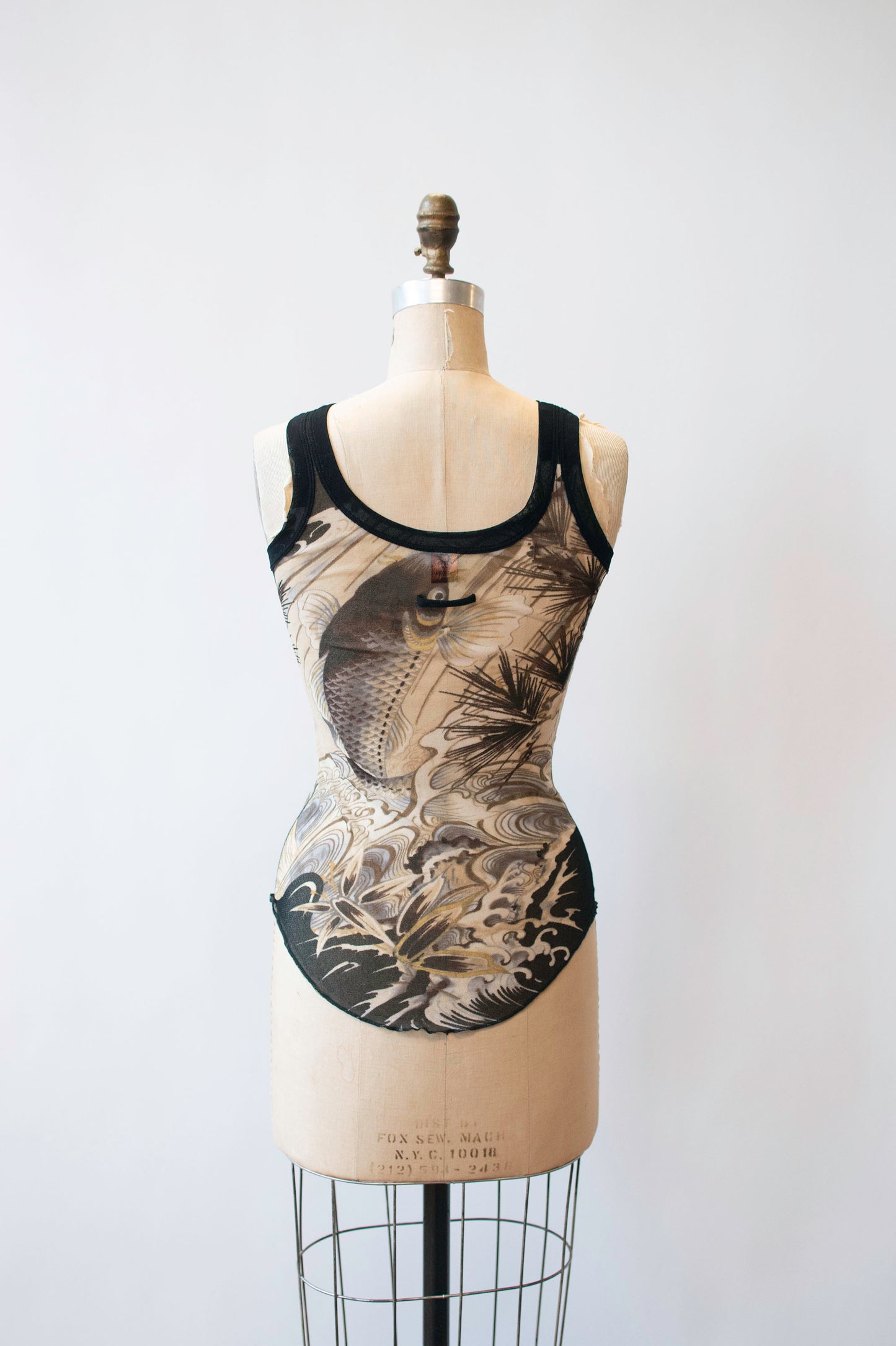 Koi Fish Print Mesh Tank | Jean Paul Gaultier