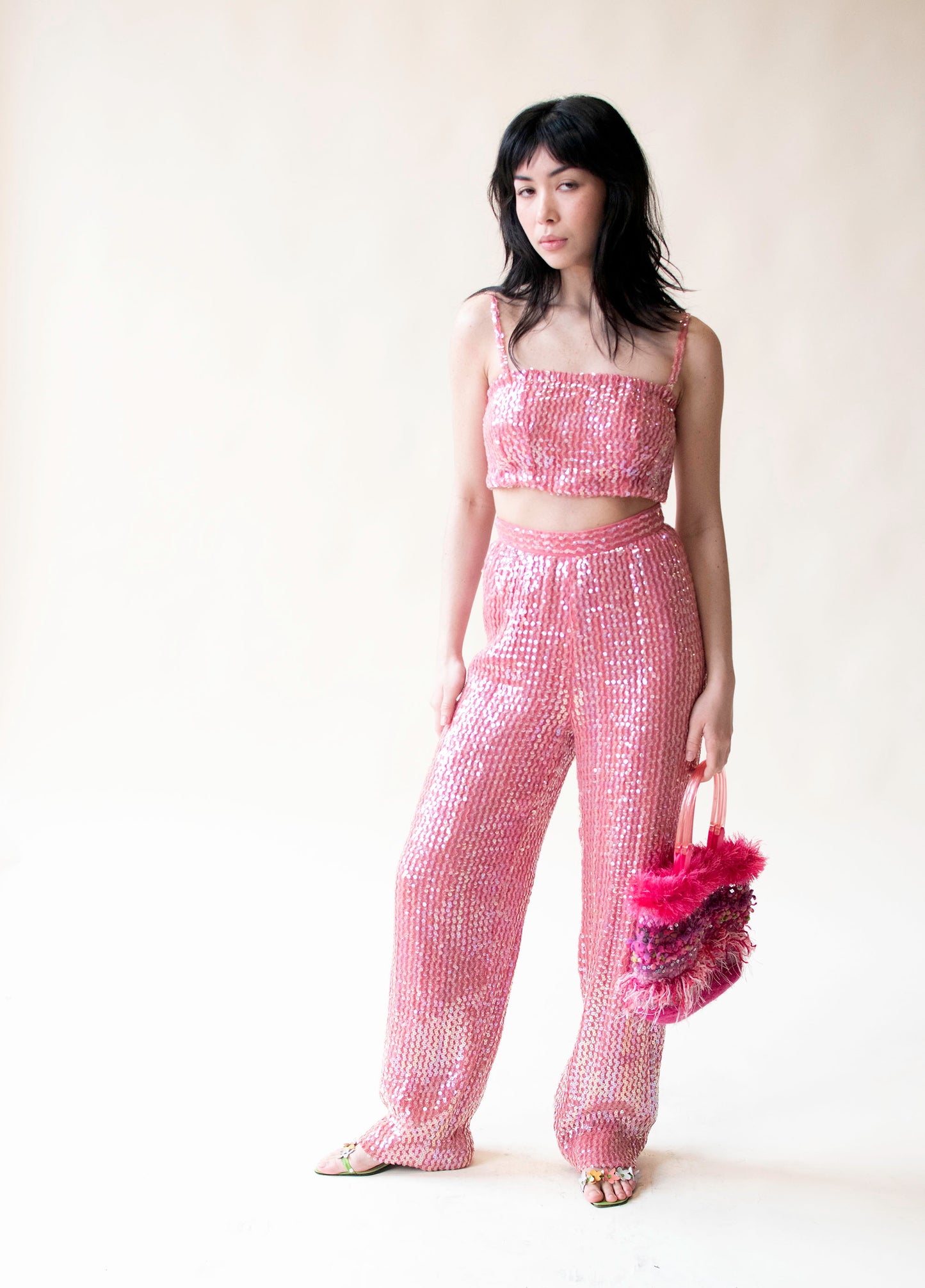 1970s Sequin Pants Set