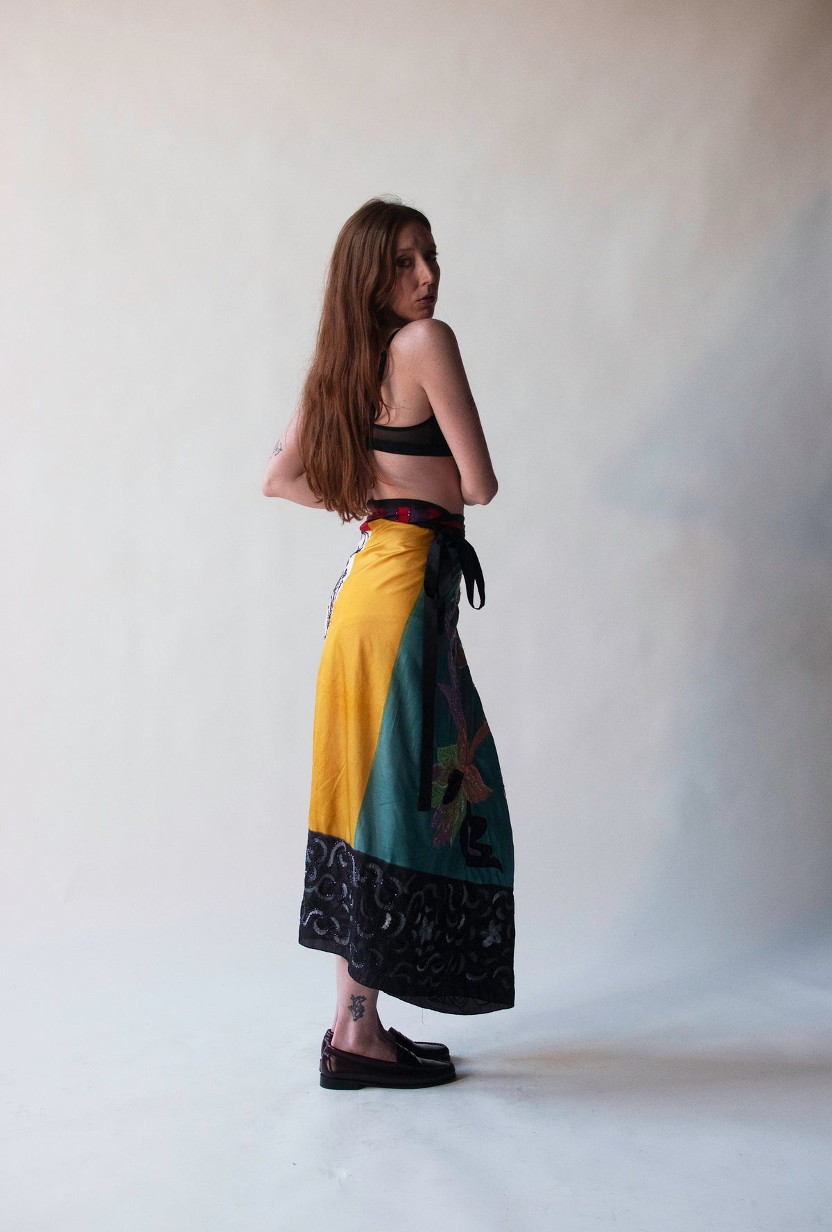 Painted Sequin Silk Wrap Skirt | Etro