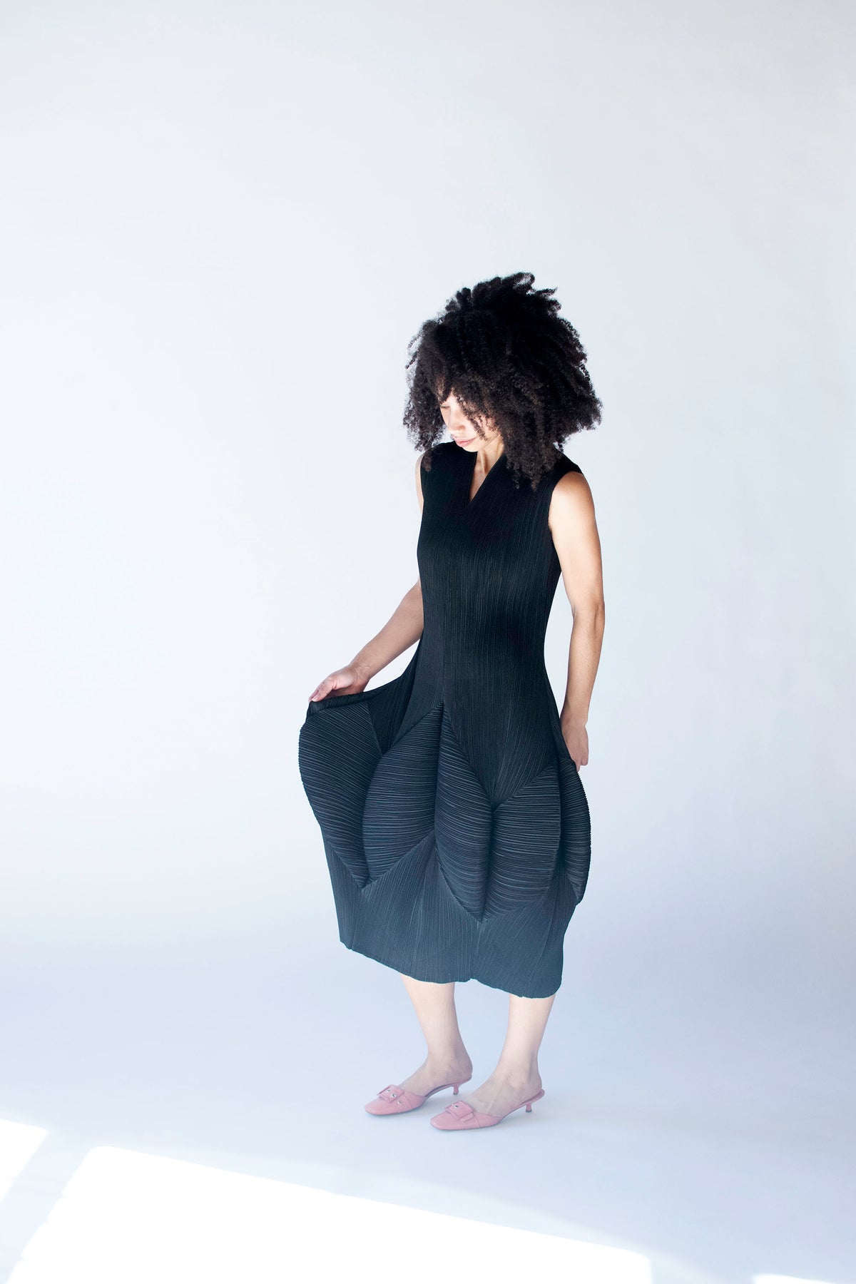 Black Plisse Dress