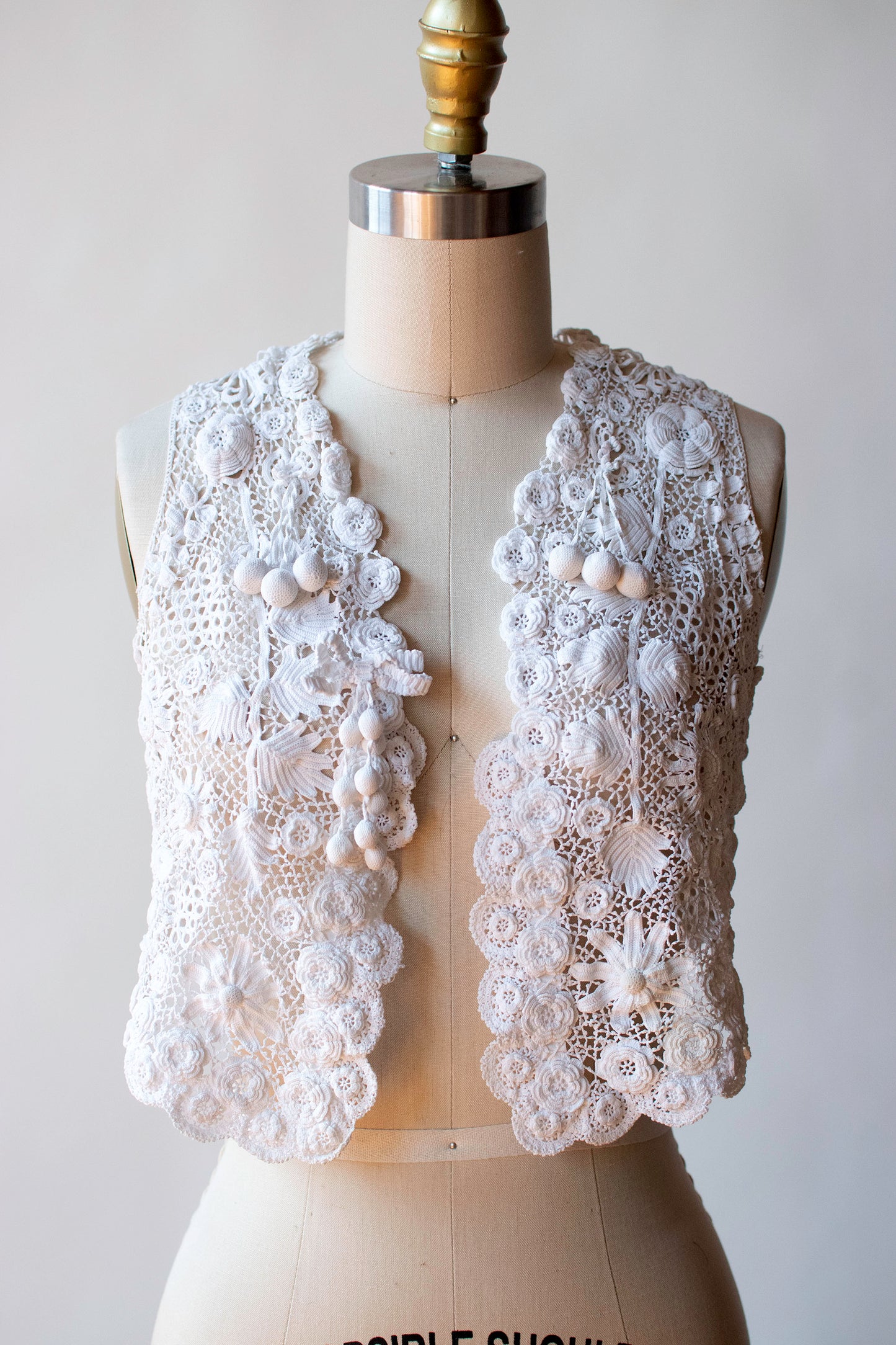 Antique Irish Crochet Vest
