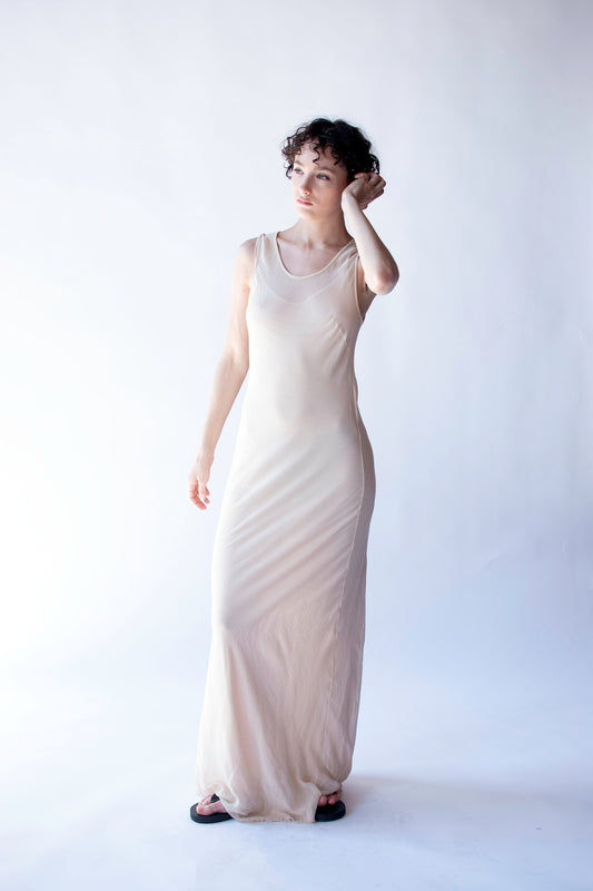 Gauzey Beige Dress | Plein Sud