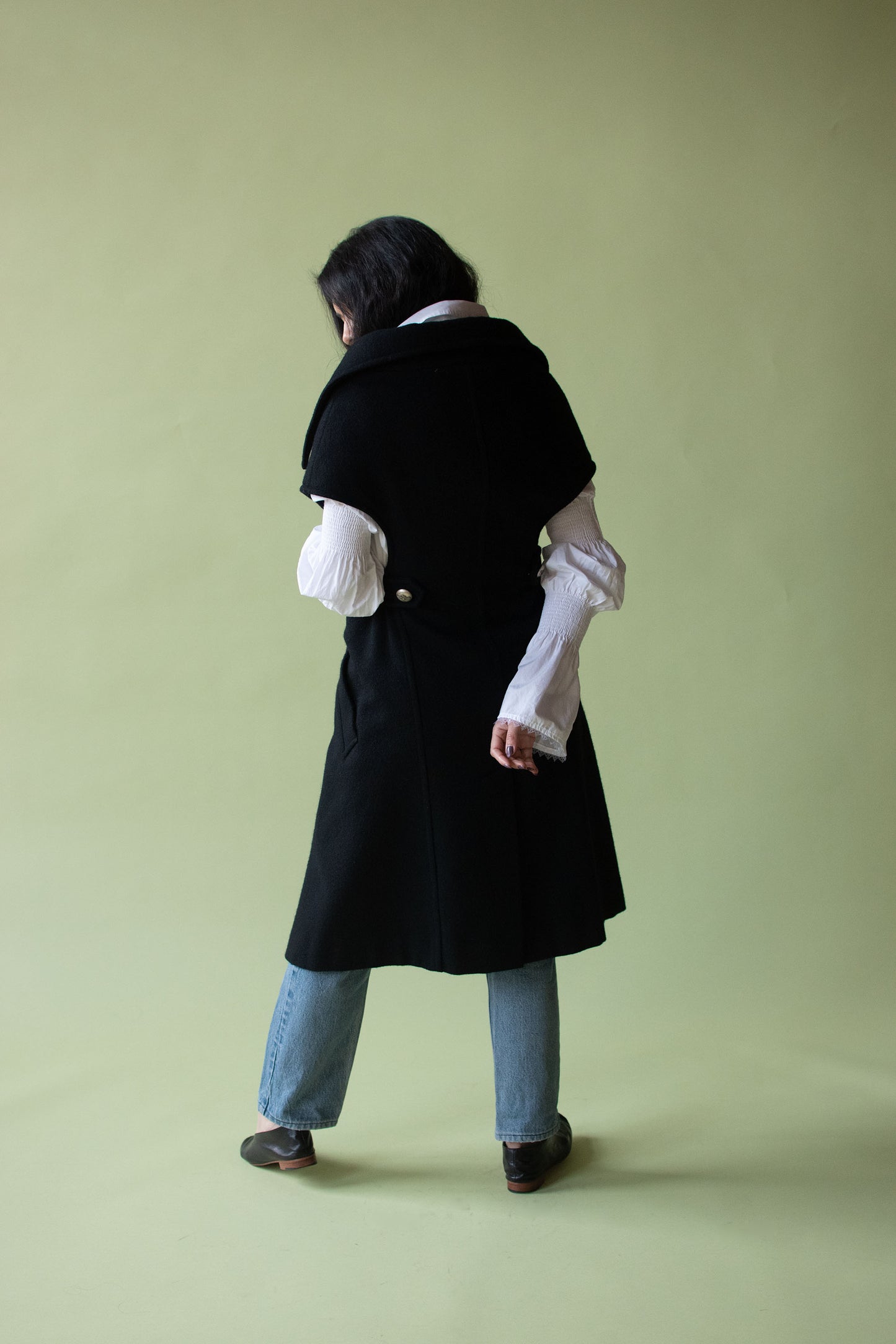 Black Wool Vest | Y's Red Label