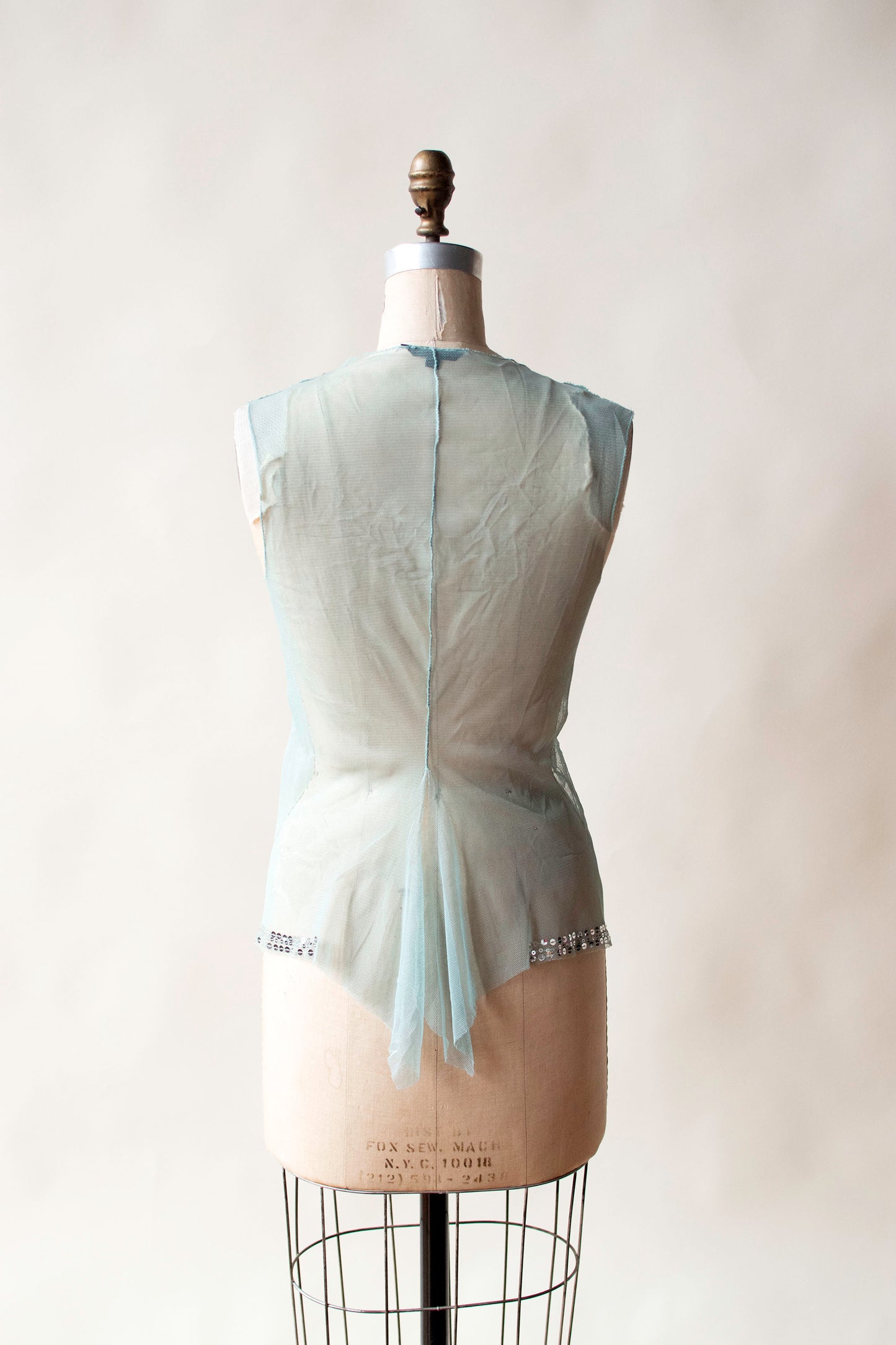 Mint Mesh Top w/ Sequins | Rozae Nichols