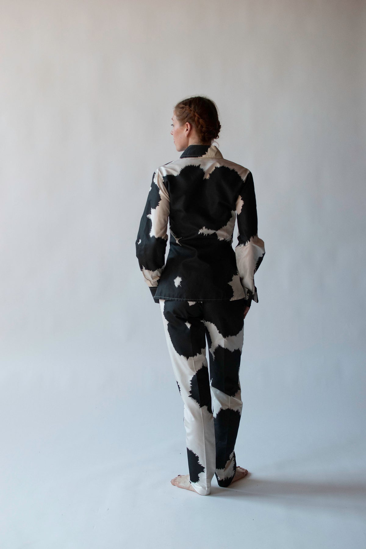 Silk Cow Print Pants Set | Gianfranco Ferré