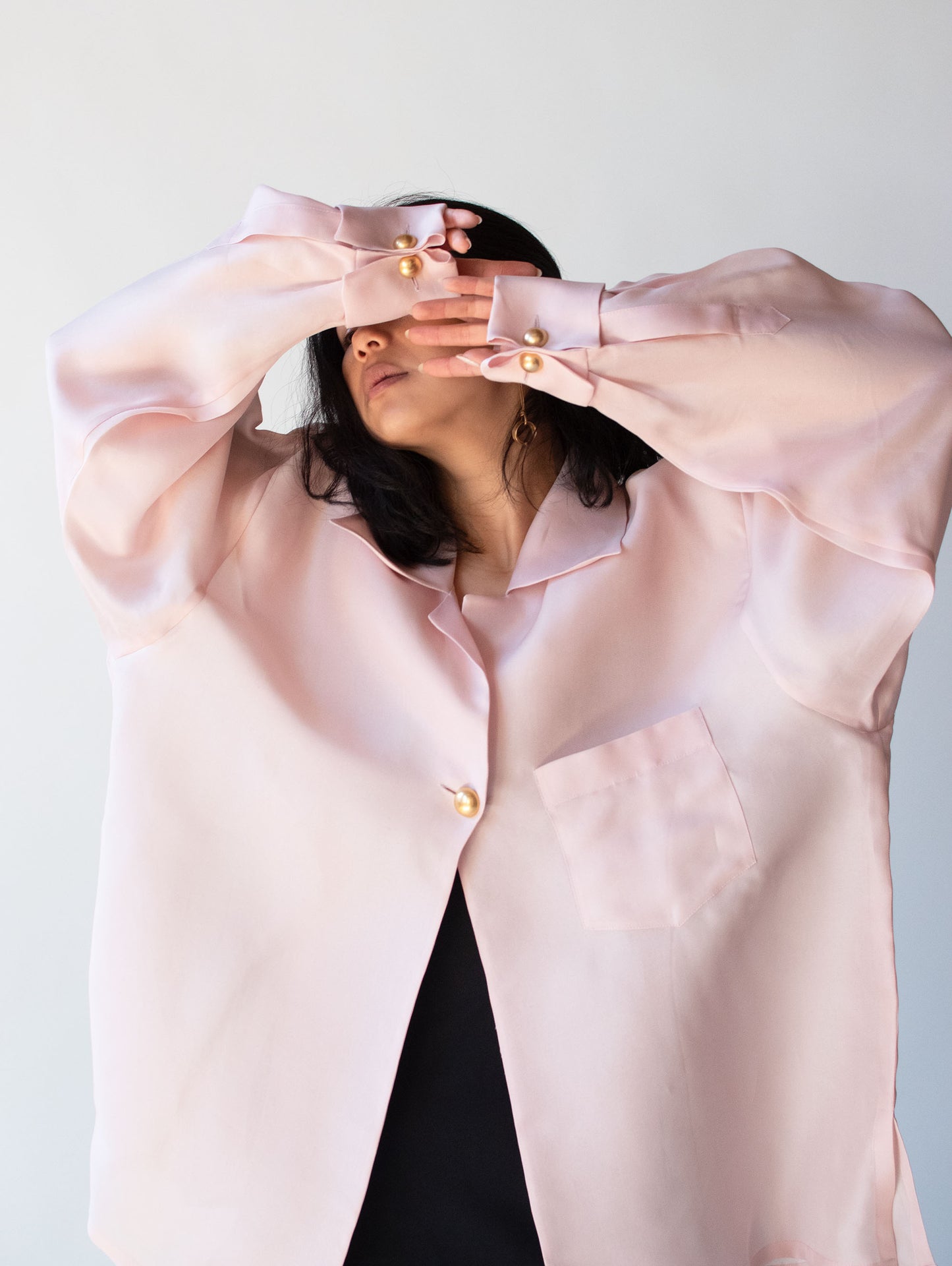 1990s Pink Silk Shirt | Gucci