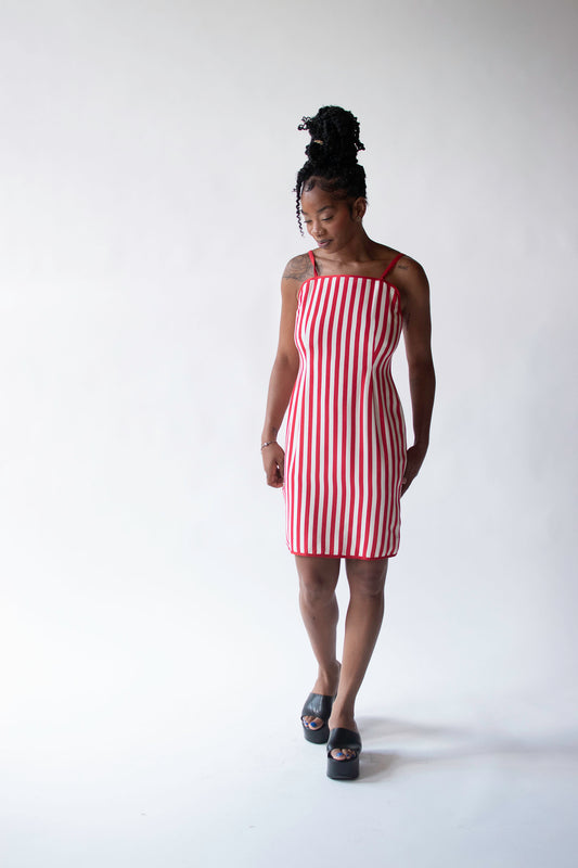 1990s Red and White Striped | Geoffrey Beene