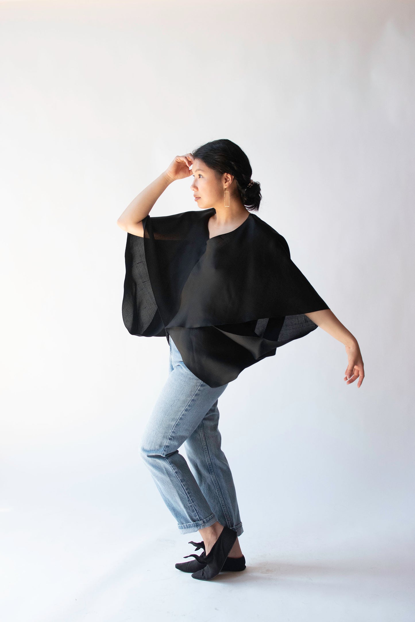 1990s Sculptural Organza Blouse