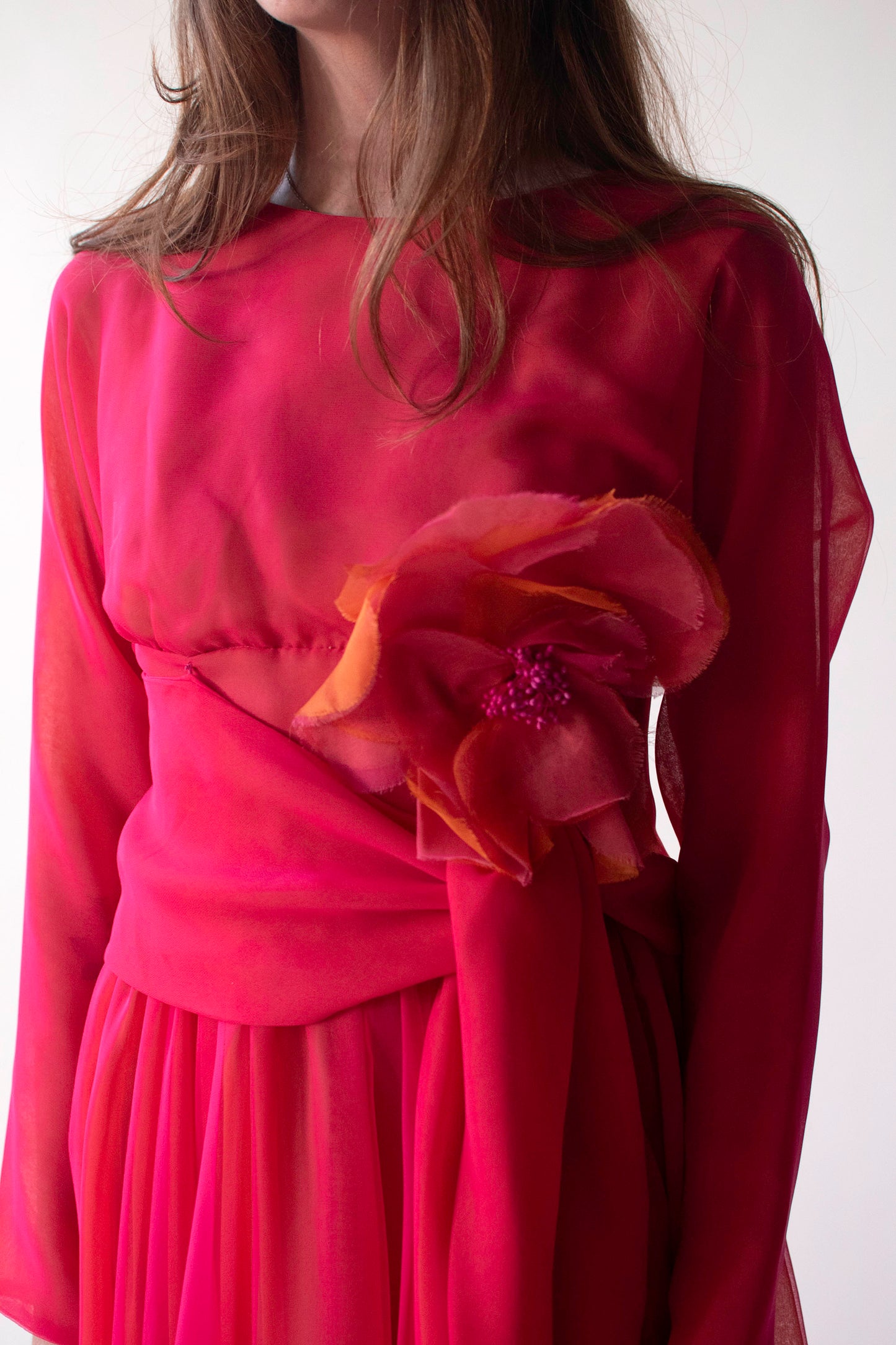 1960s Pink Chiffon Dress | Geoffrey Beene