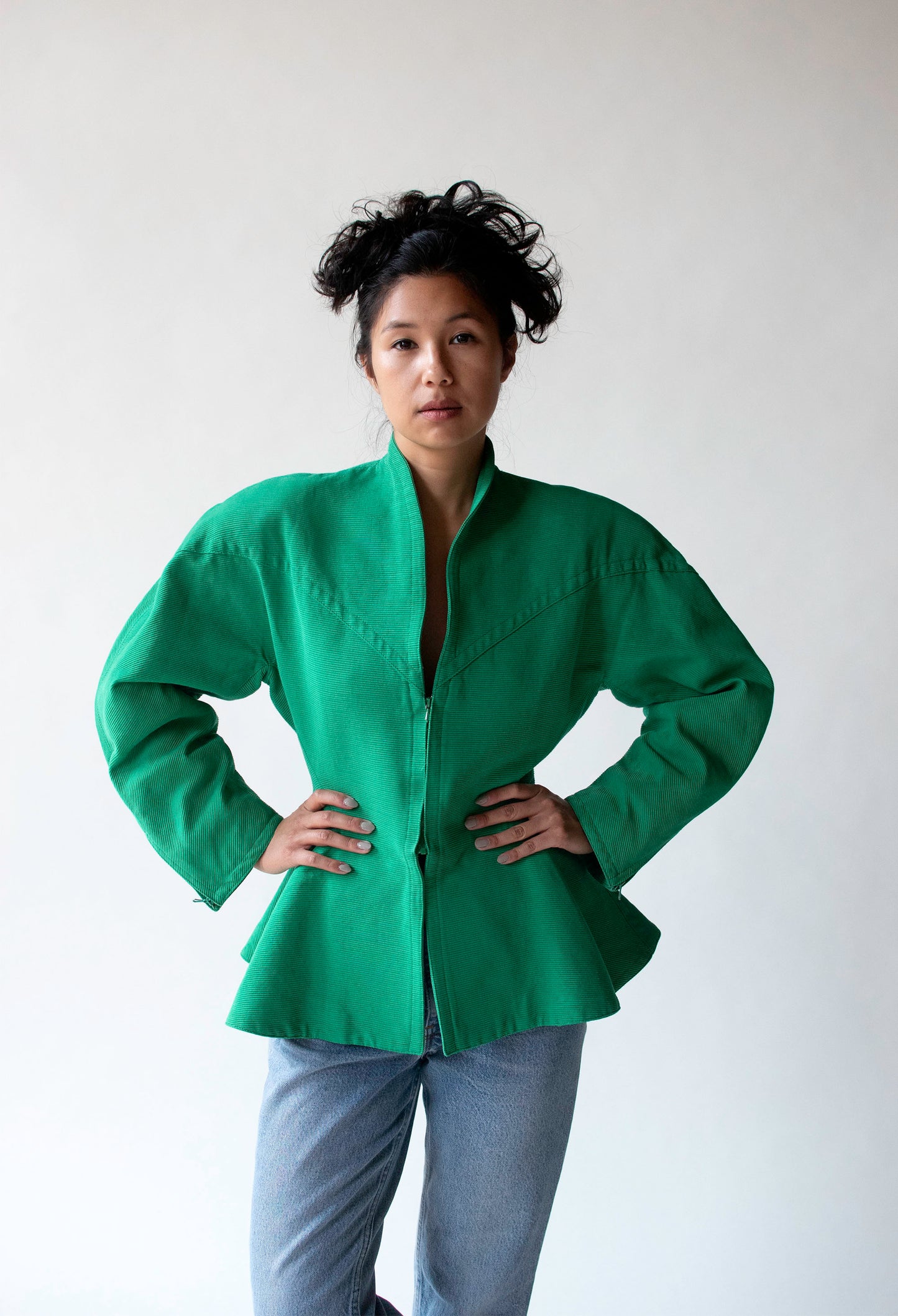 1980s Green Faille Jacket | Jacques Molko