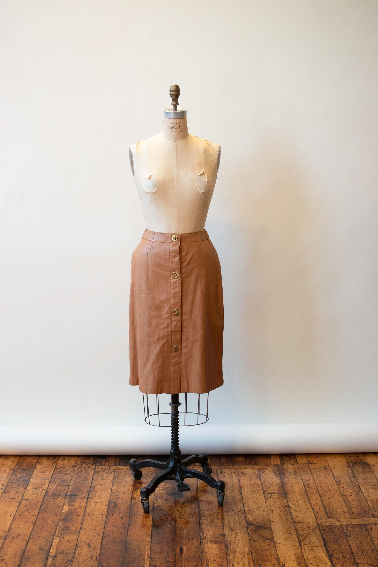 A-Line Leather Skirt | Bonnie Cashin