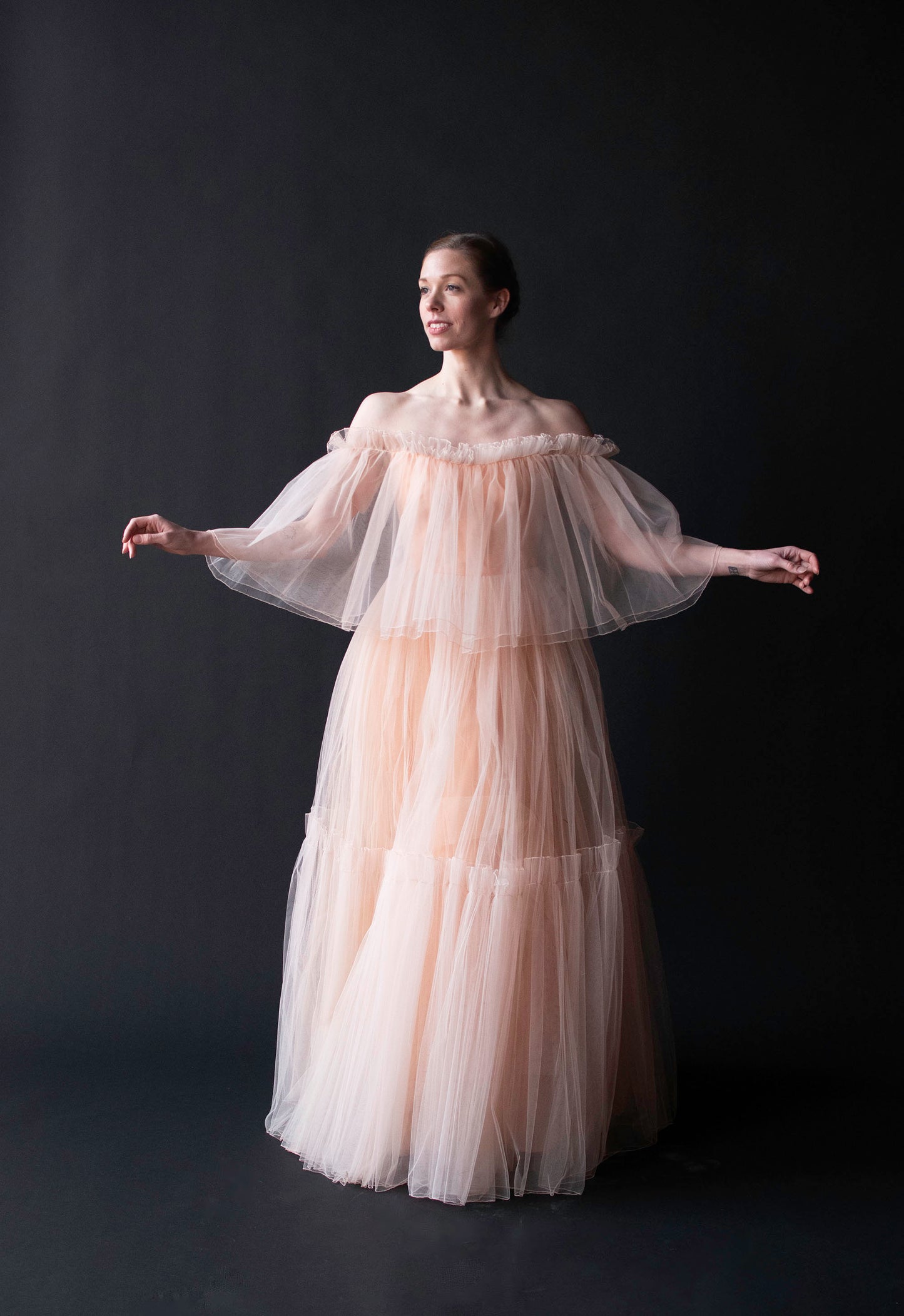 Peach Tulle Dress | Murray Arbeid