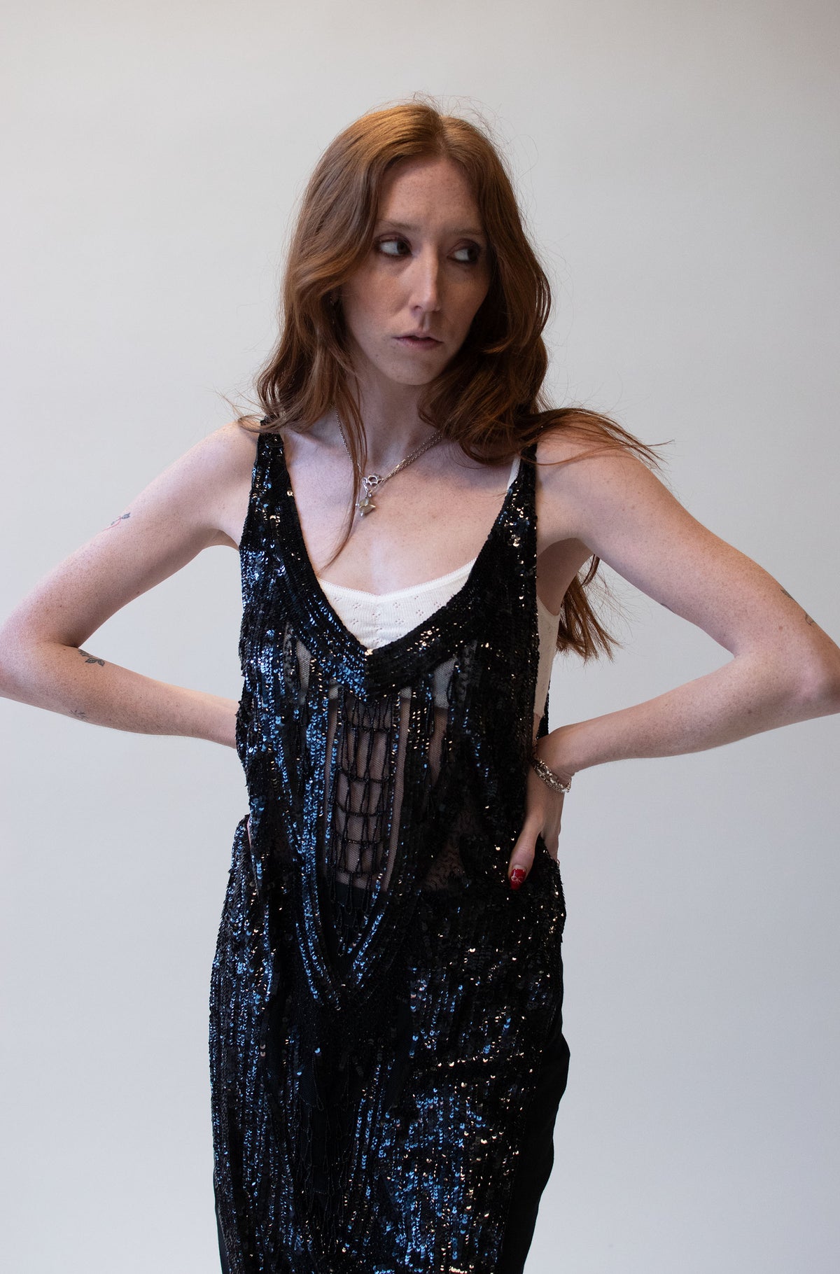 Sequin Tabard | Norma Kamali