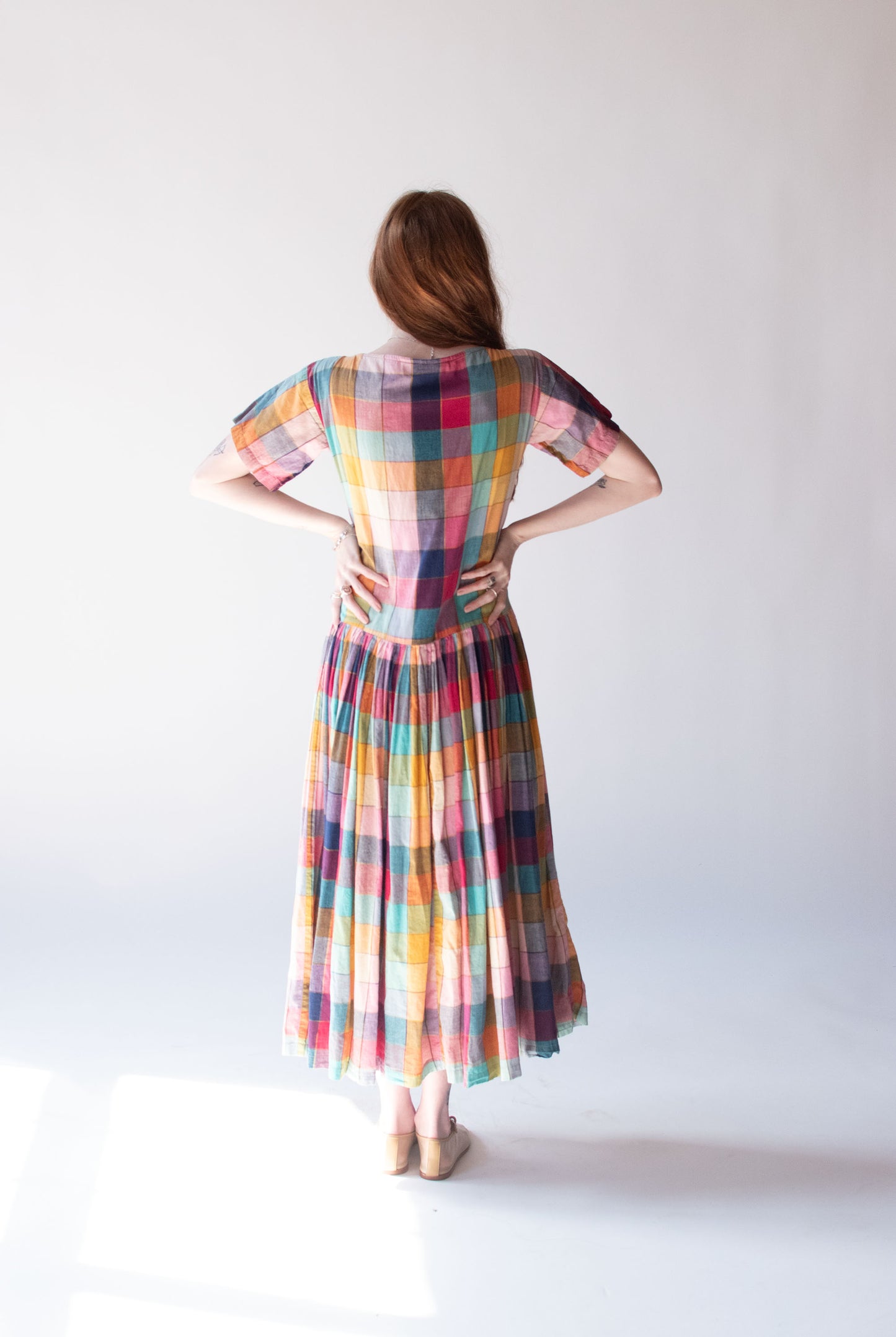 1980s Madras Dress | Norma Kamali