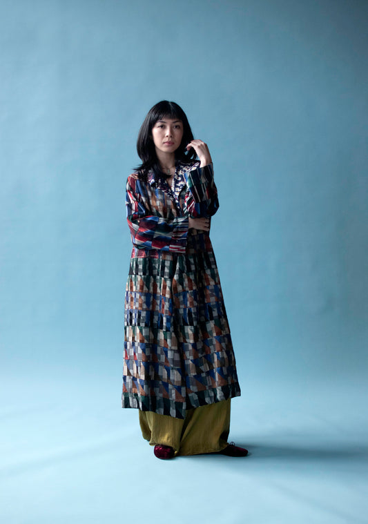 Bespoke Patchwork Tie / Celestial print Coat