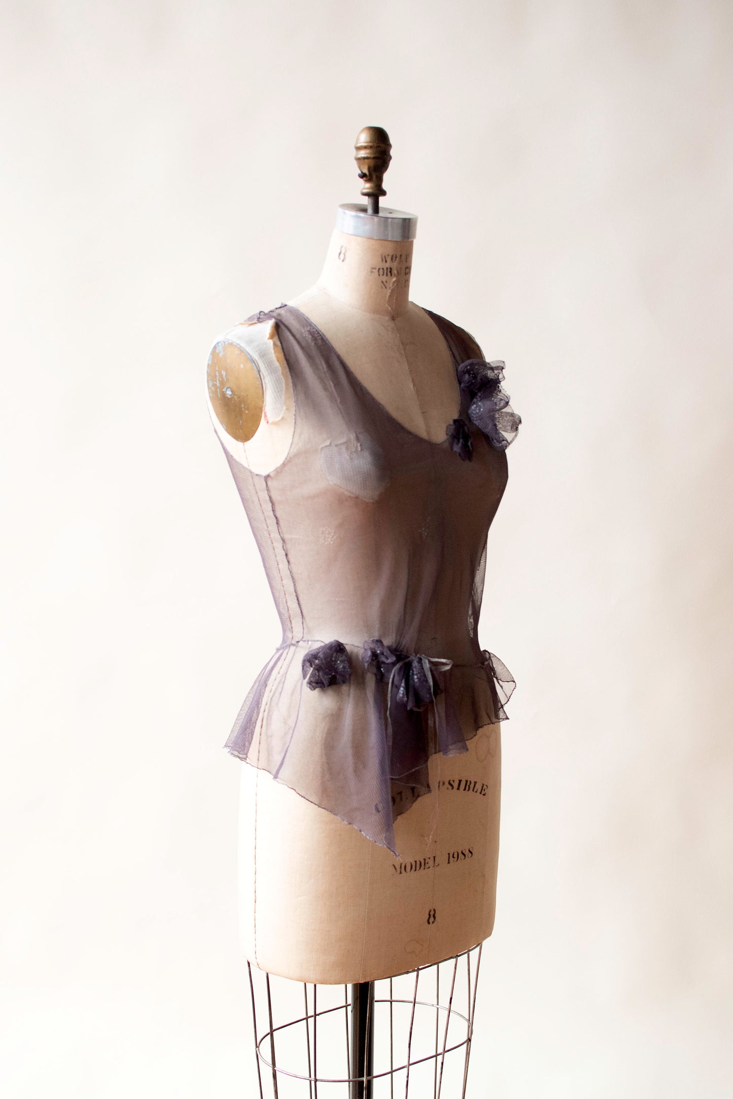 Mesh Tank w/ Sequin Rosettes | Rozae Nichols