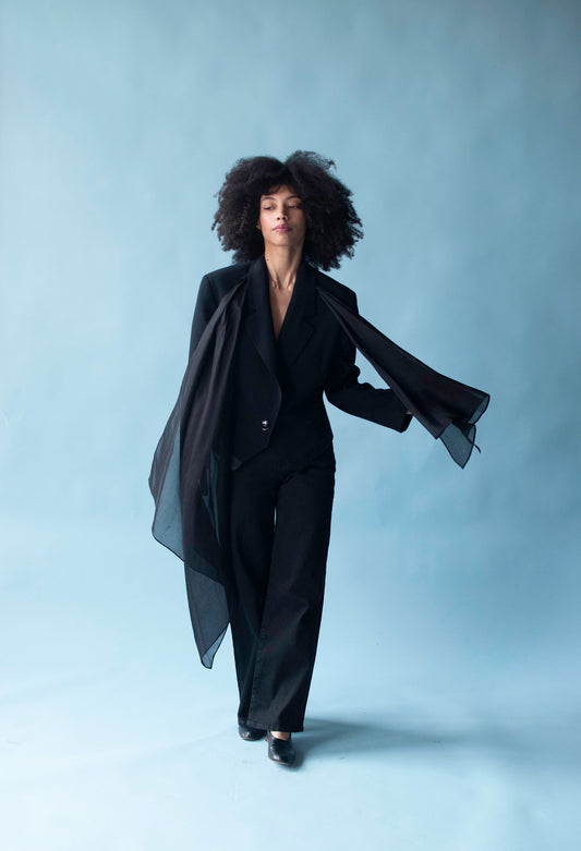 Black Blazer w/ Silk Accents | Gianfranco Ferré.