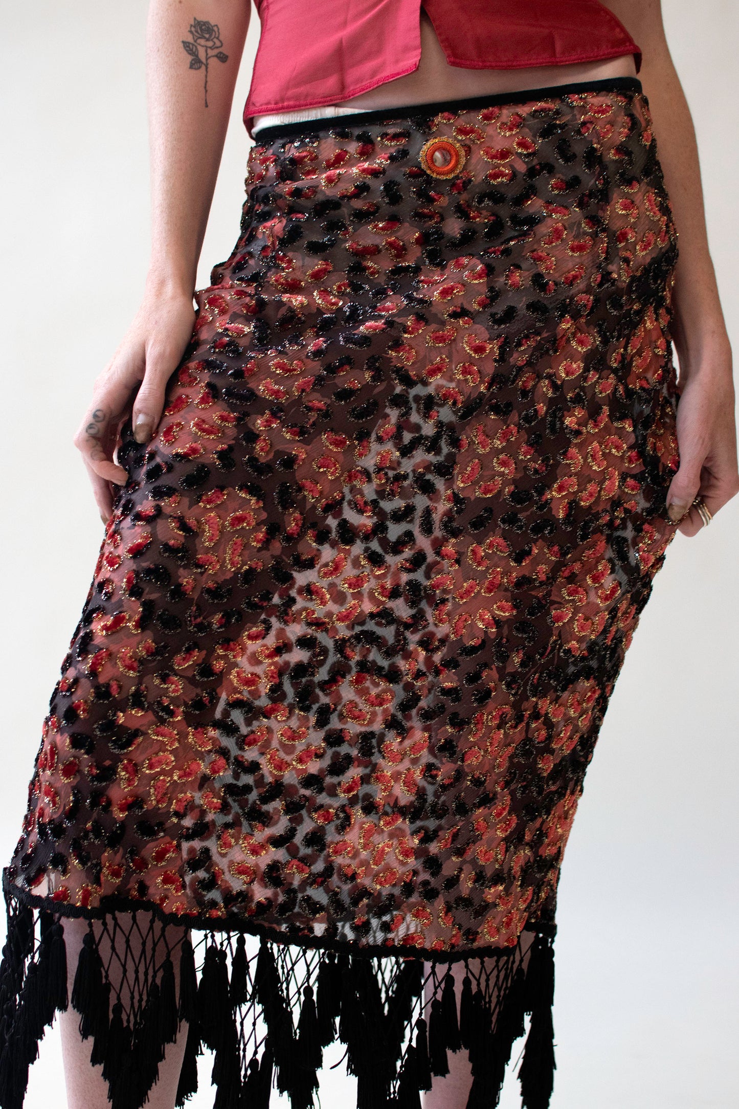 Devoré Velvet Skirt | Voyage Invest in the Original