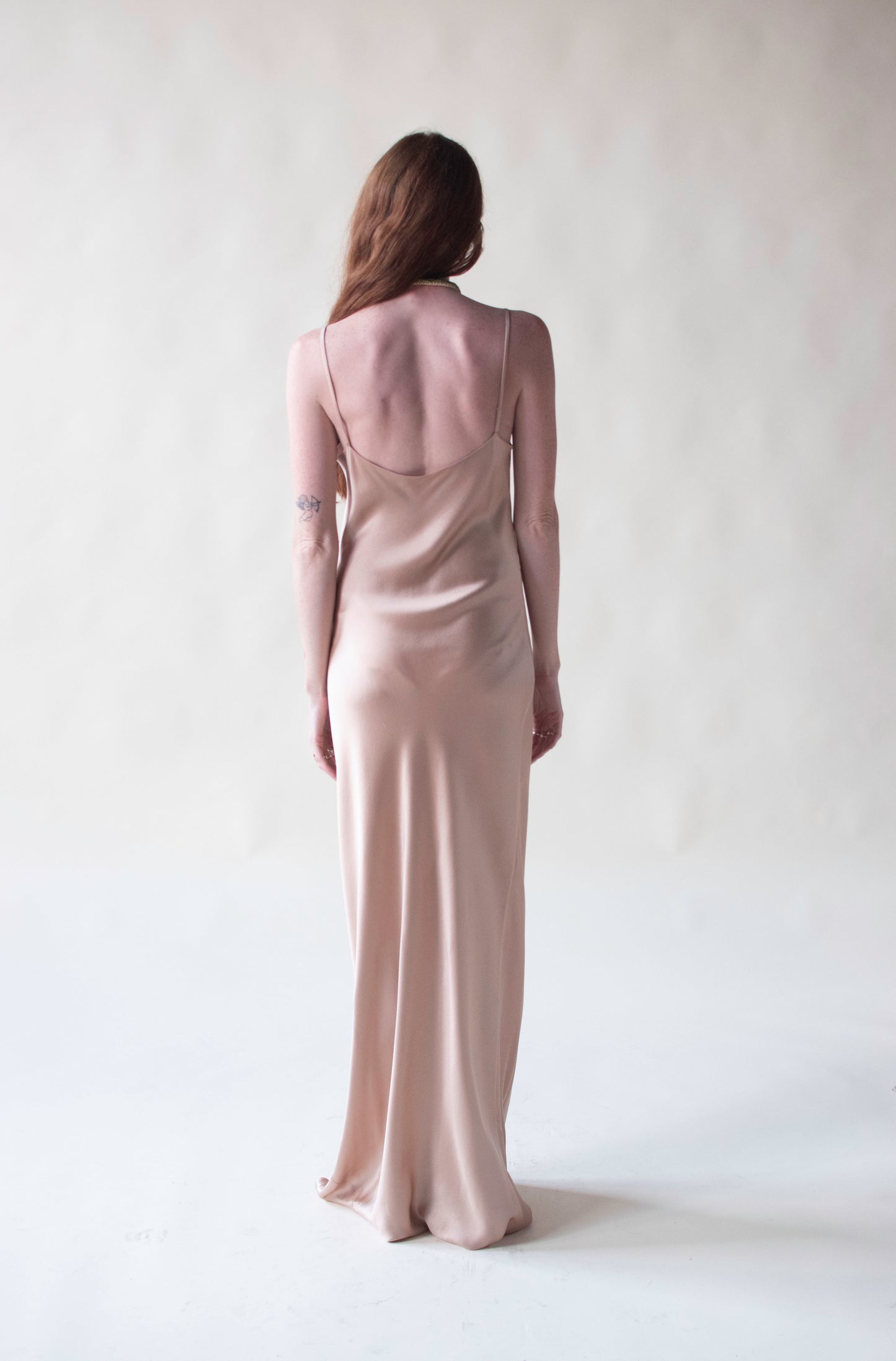 Beige Silk Slip Dress | Alberta Ferretti