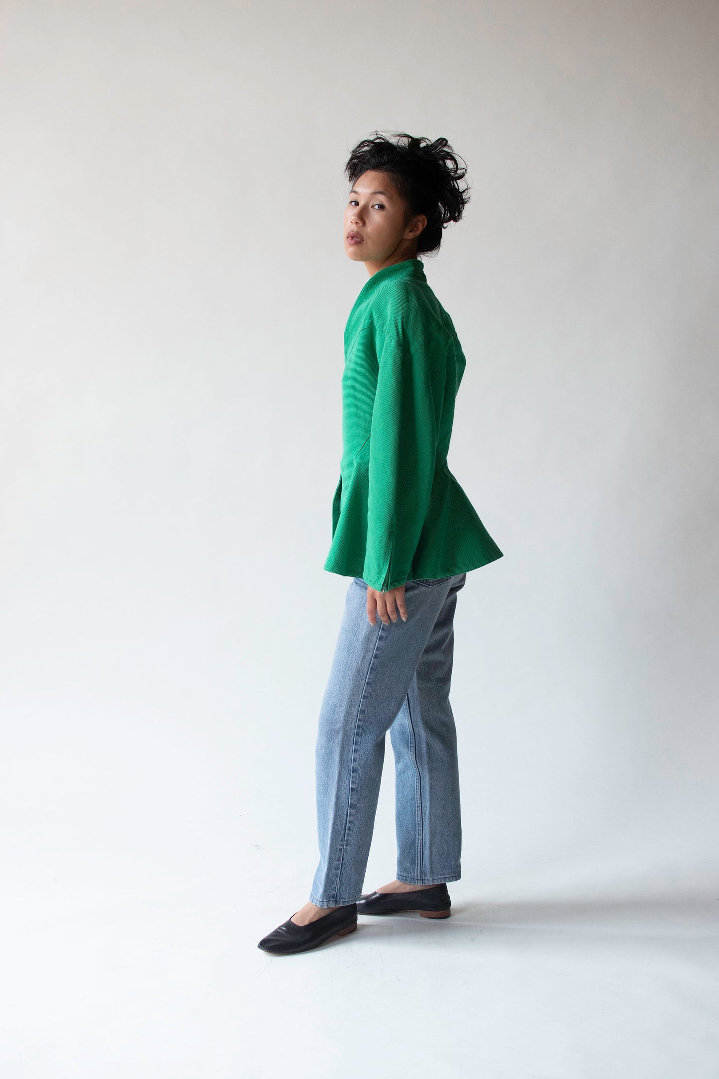 1980s Green Faille Jacket | Jacques Molko