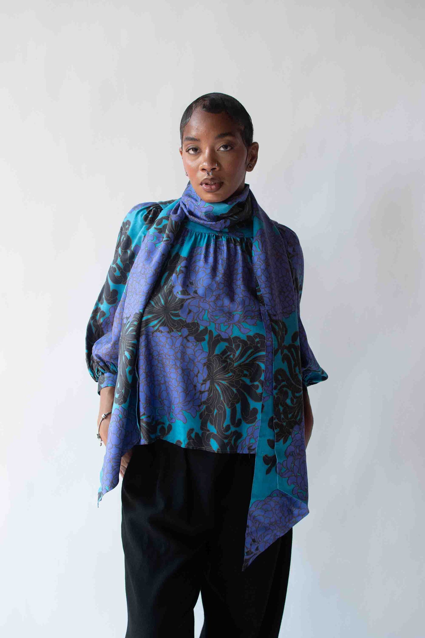 1980s Silk Blouse | Yves Saint Laurent Rive Gauche