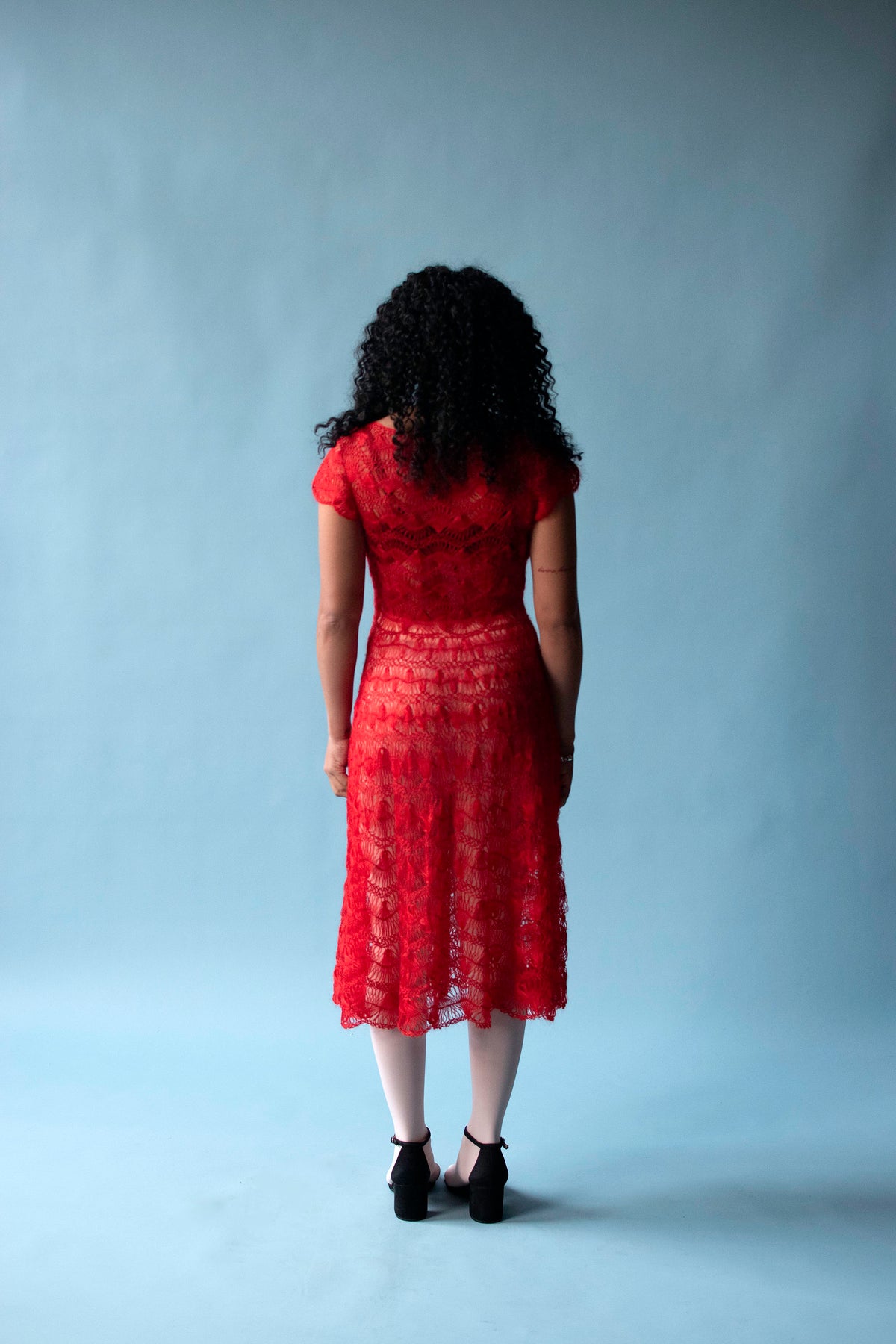 1950s Red Knit Dress