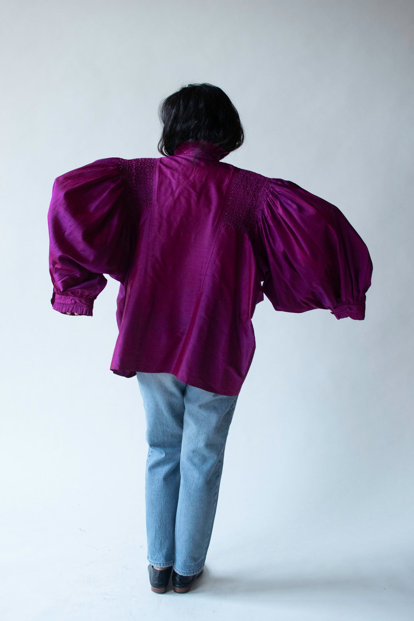 Smocked Silk Blouse | Julian Akers-Douglas