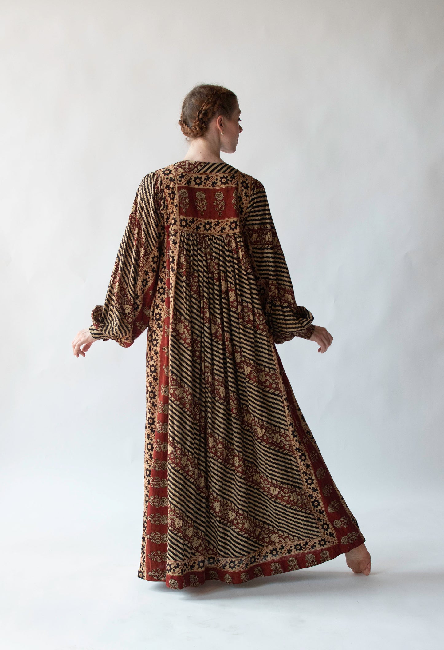 1970s Block Print Dress