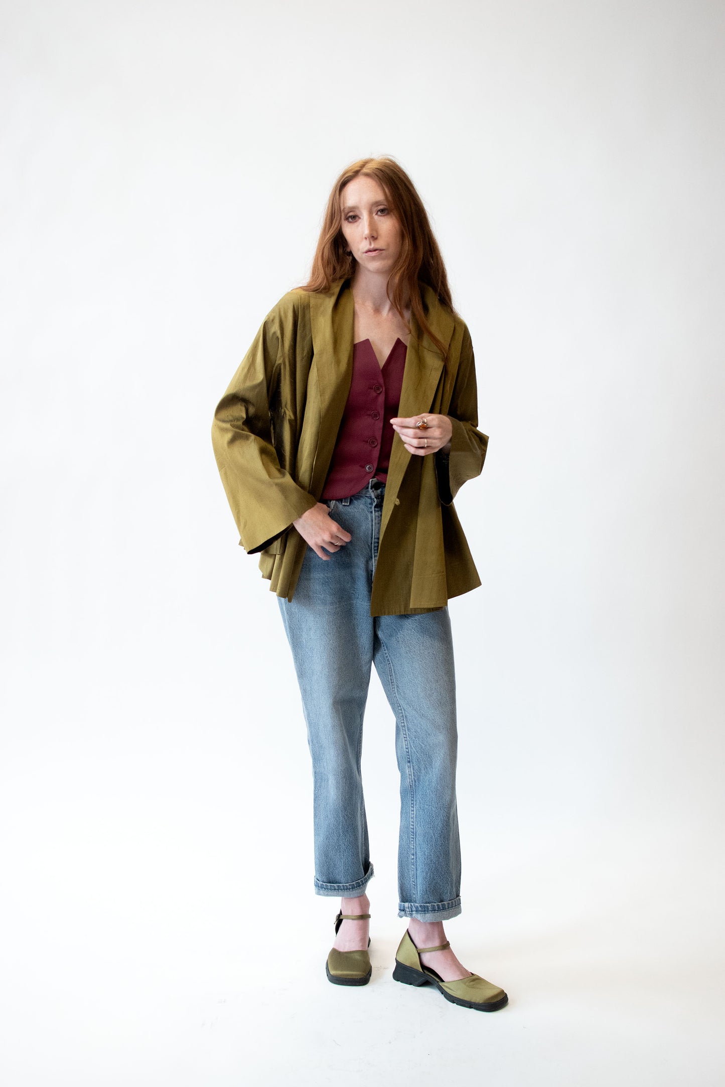 Green Silk Jacket | Romeo Gigli SS1990