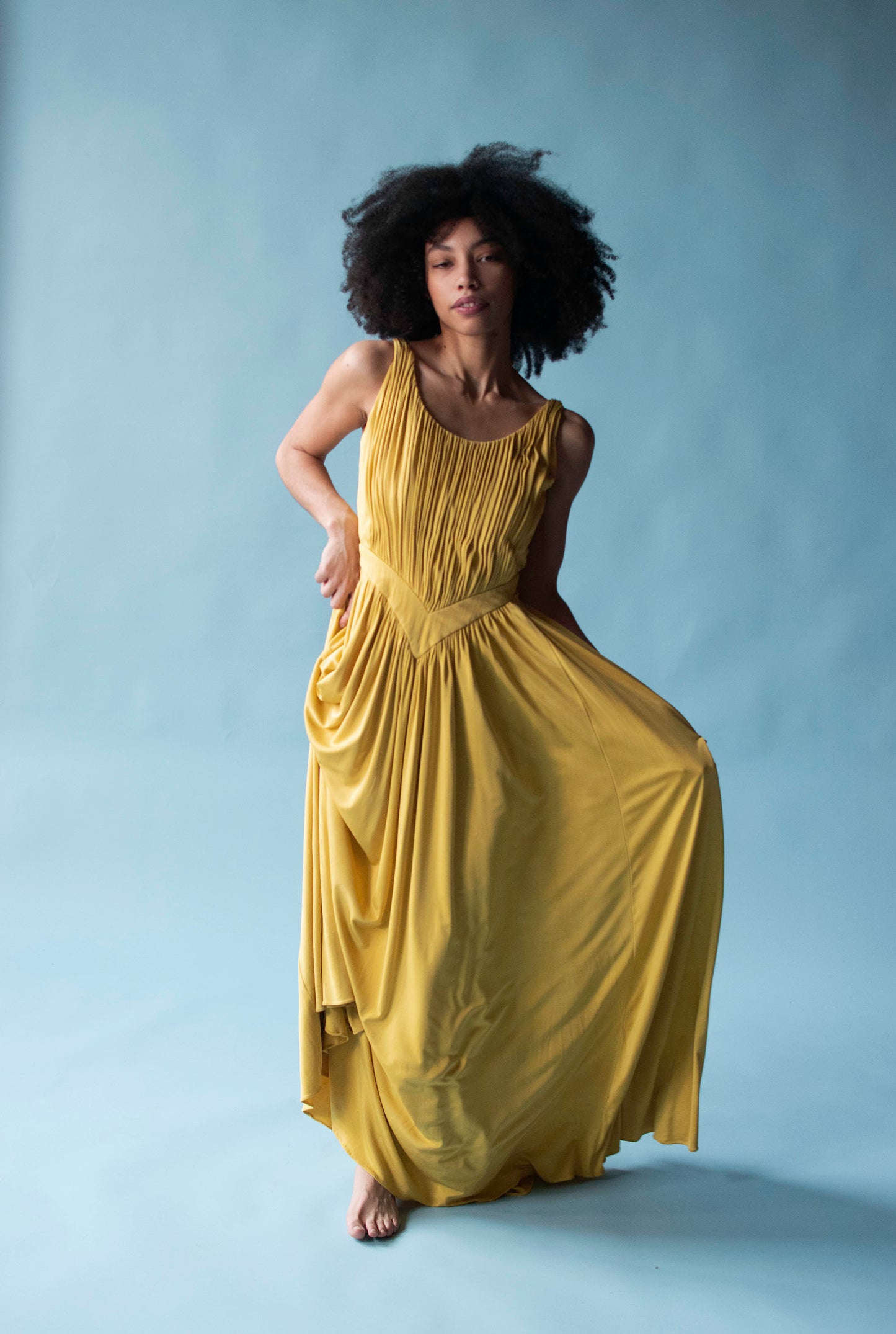 1970s draped Jersey Dress