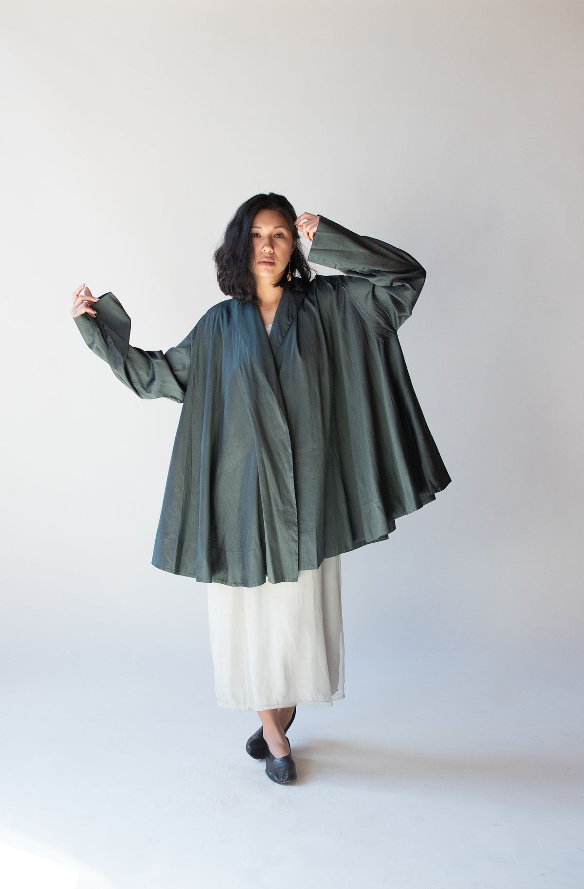 Slate Silk Coat | Romeo Gigli SS 1990