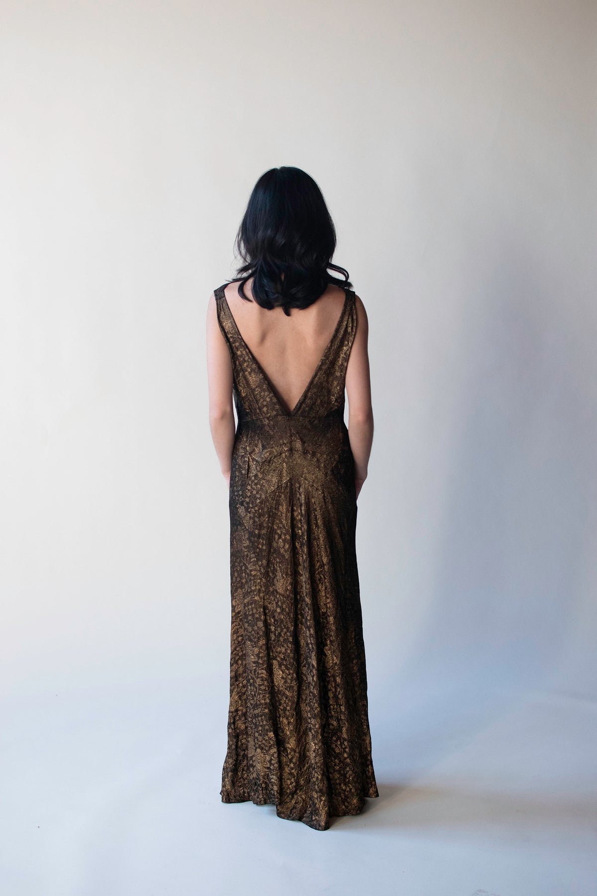 1930s Gold lamé Dress