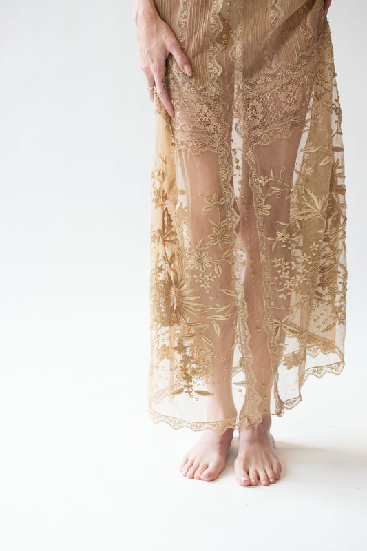 1910s Ecru Lace Dress