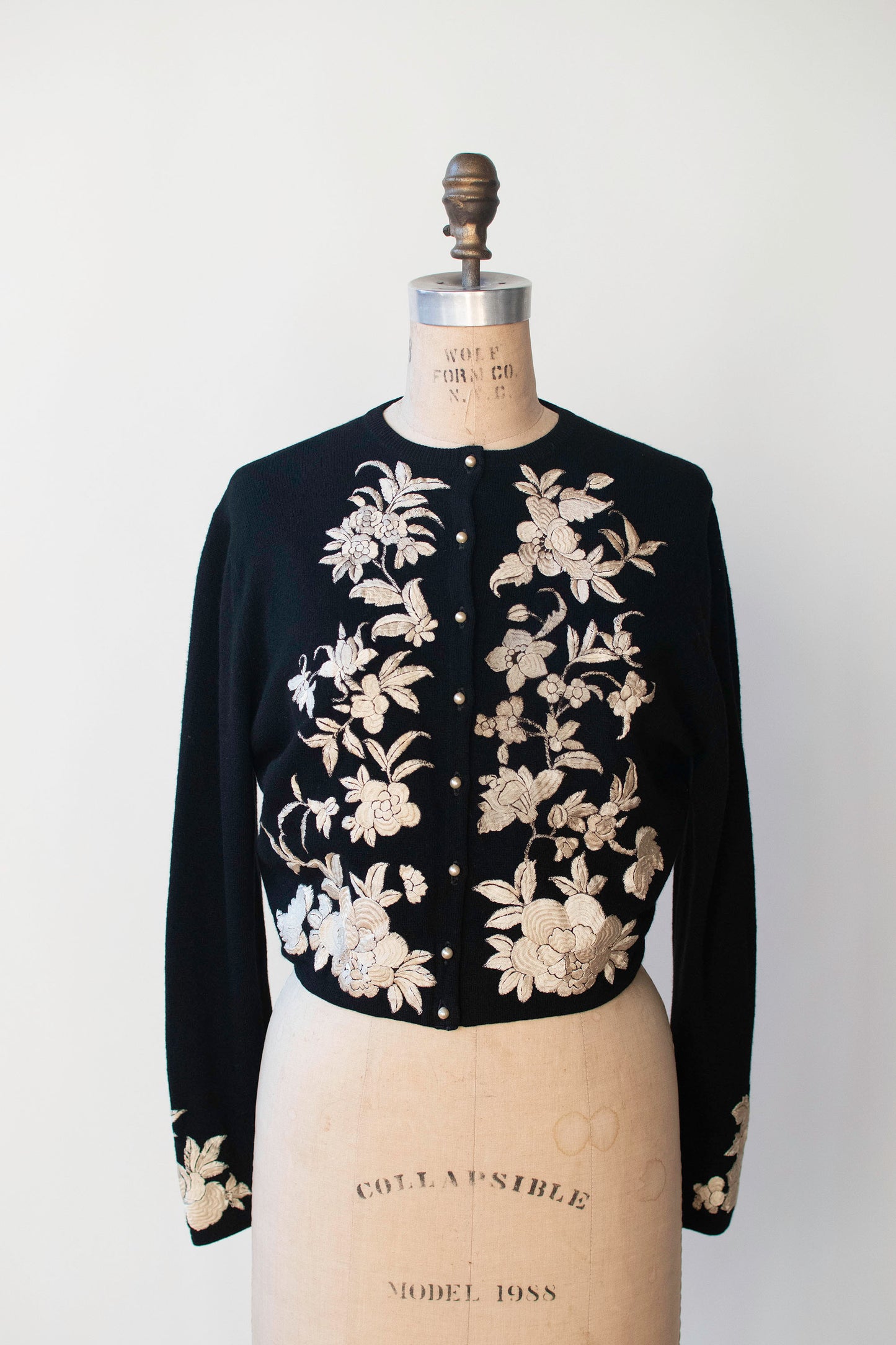 1950s Embroidered Cashmere Cardigan | Helen Bond Carruthers
