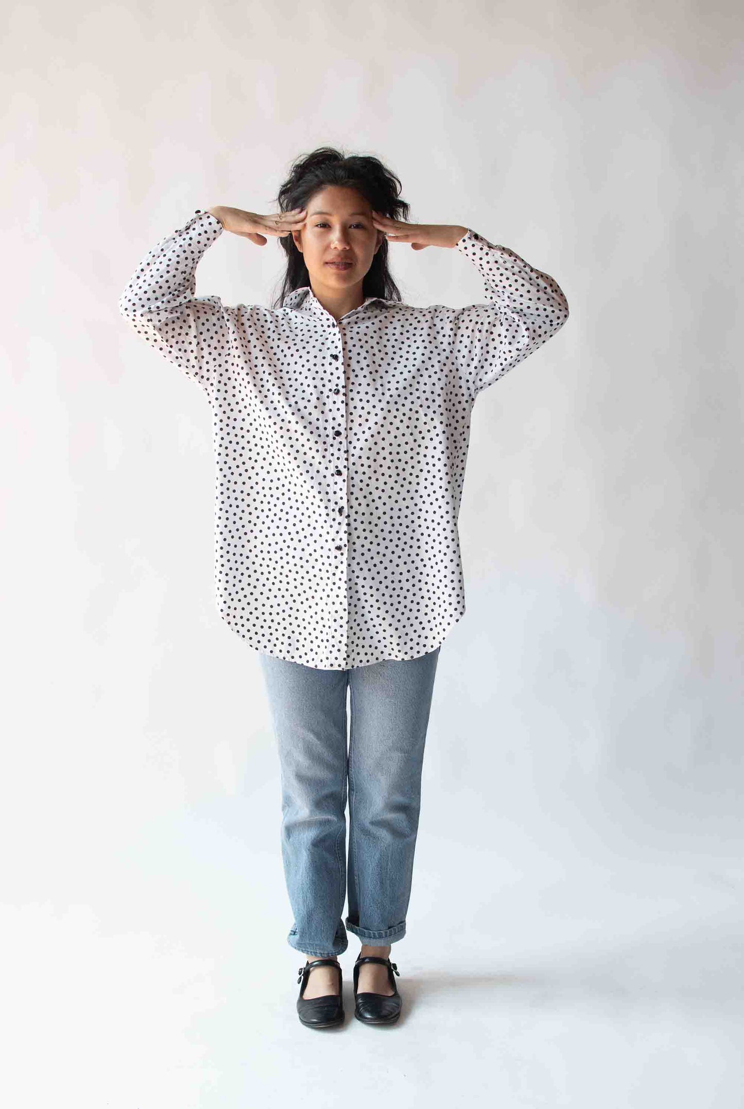 1980s Polka Dot Shirt | Bill Blass