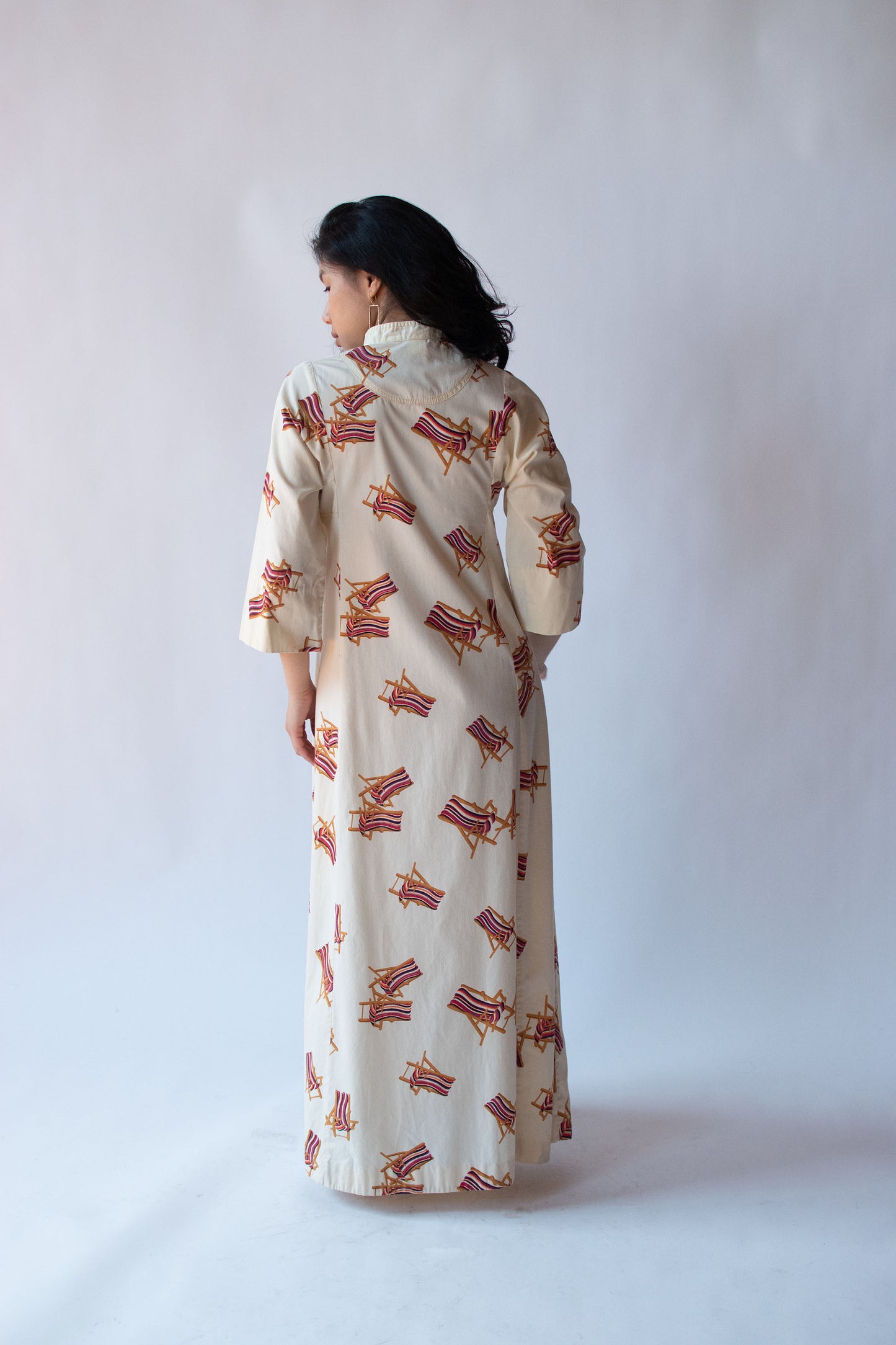 1970s Beach Chair Print Caftan | Liz Carlson