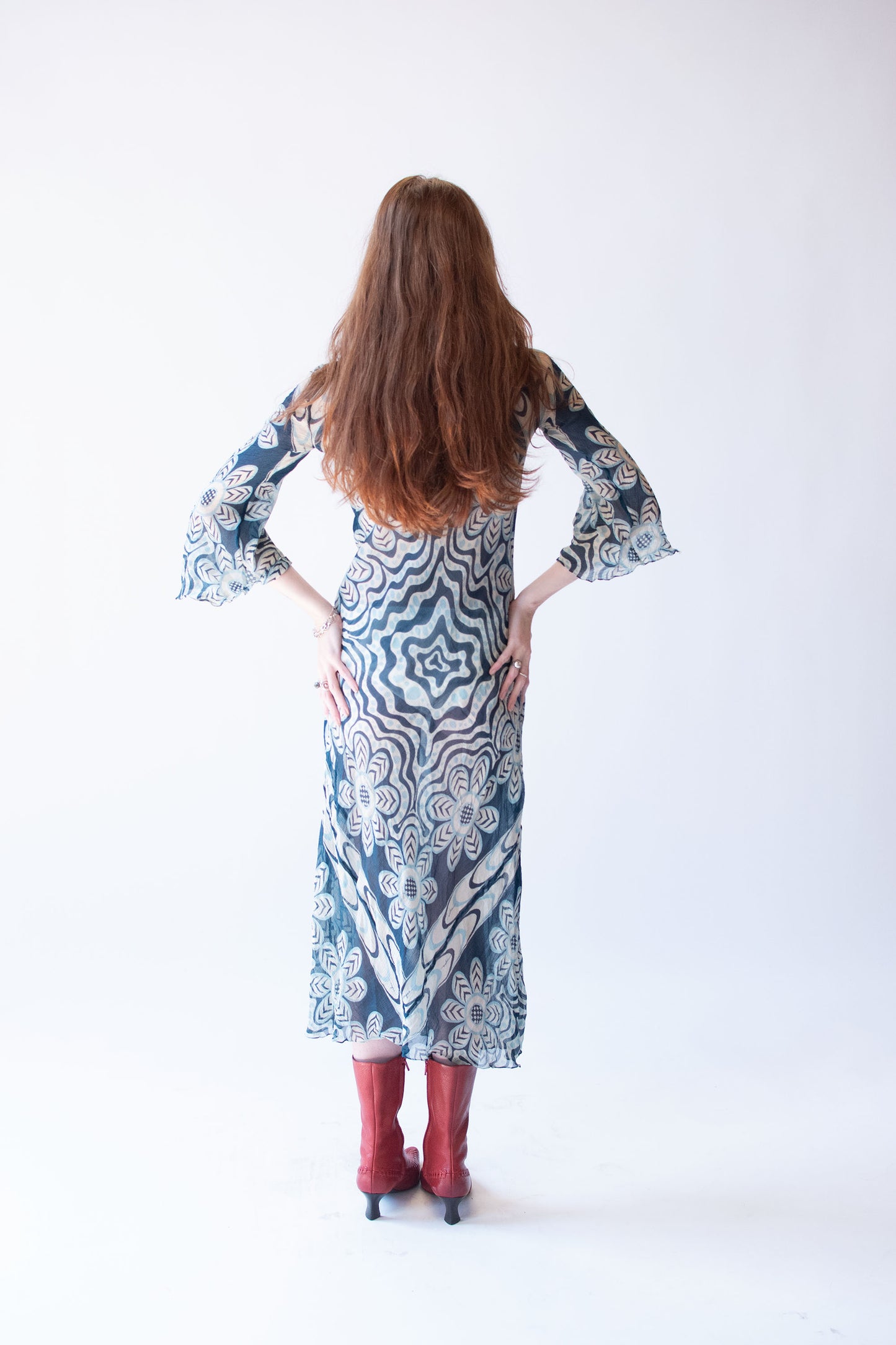 1970s Printed Chiffon Dress | Mysa