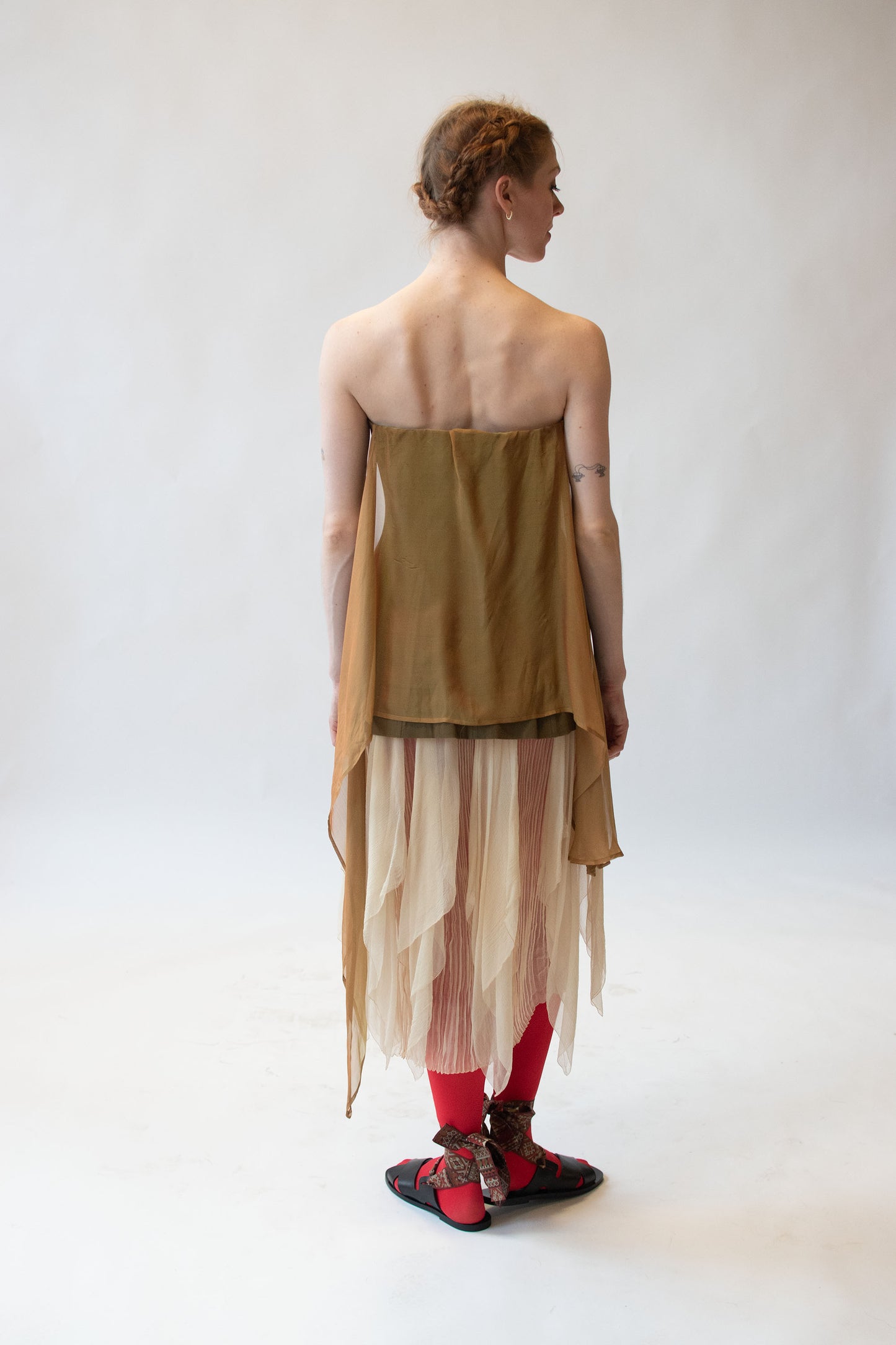1990s Bustier w/ chiffon scarf | Paola Frani