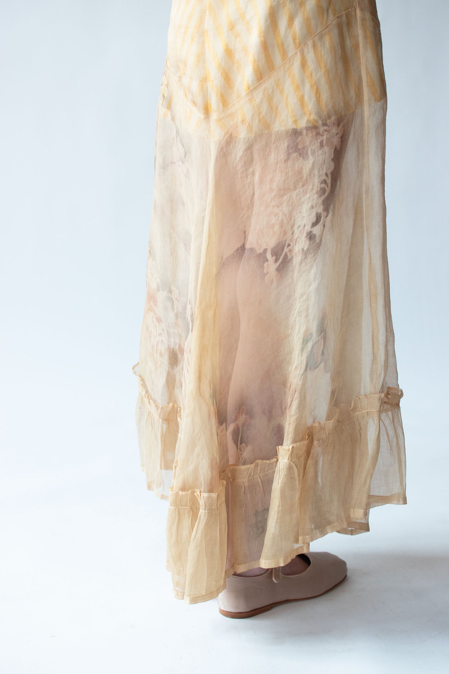 1920s Ghost Floral Dress