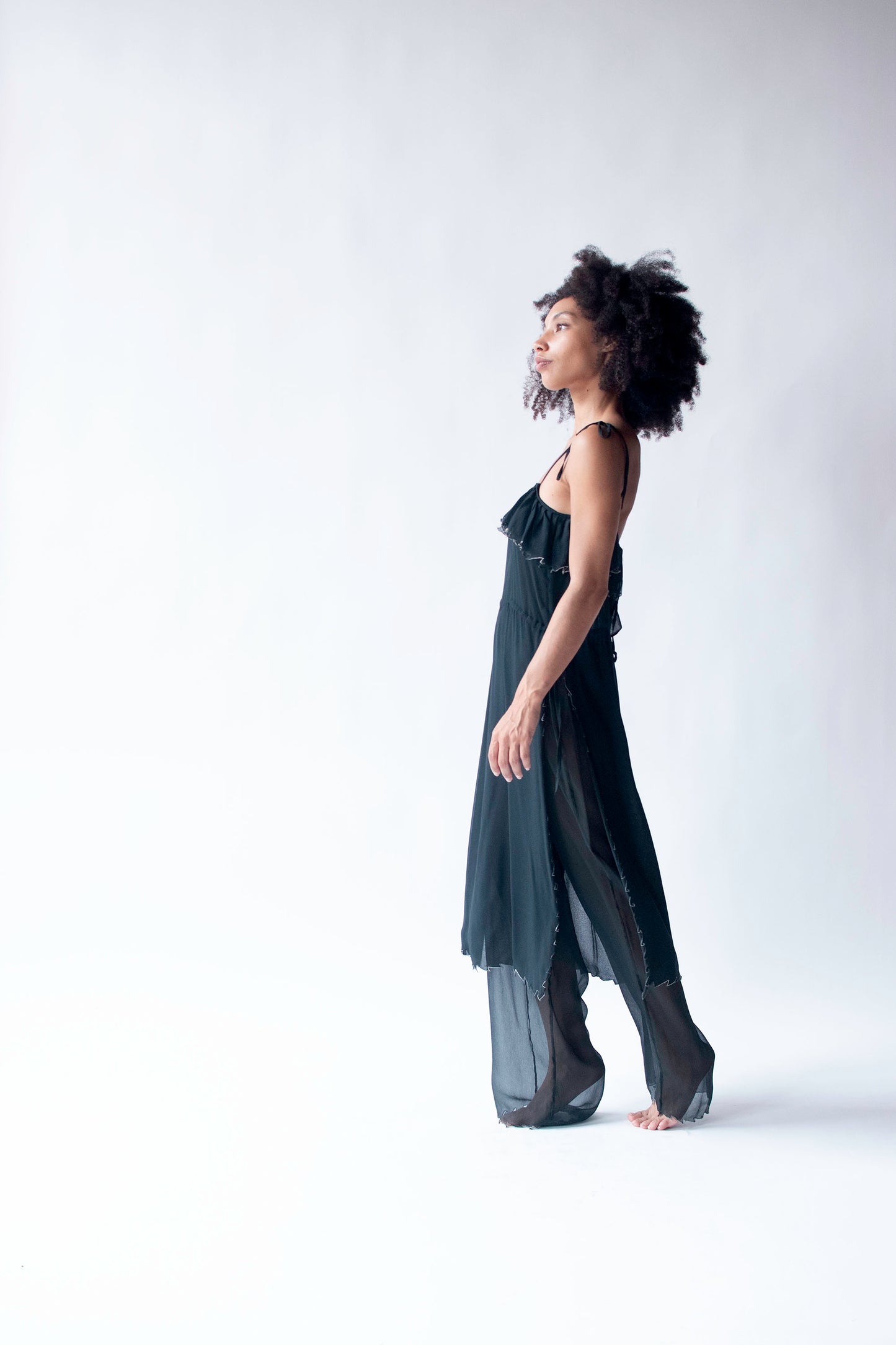 1970s Chiffon Jumpsuit | Betty Jackson for Quorum