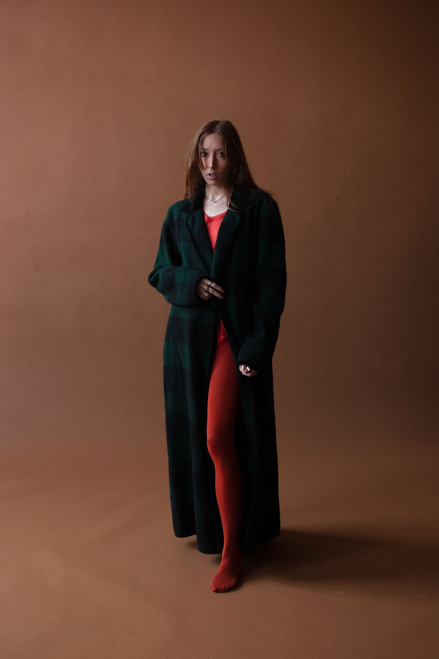1980s Plaid Riding Coat