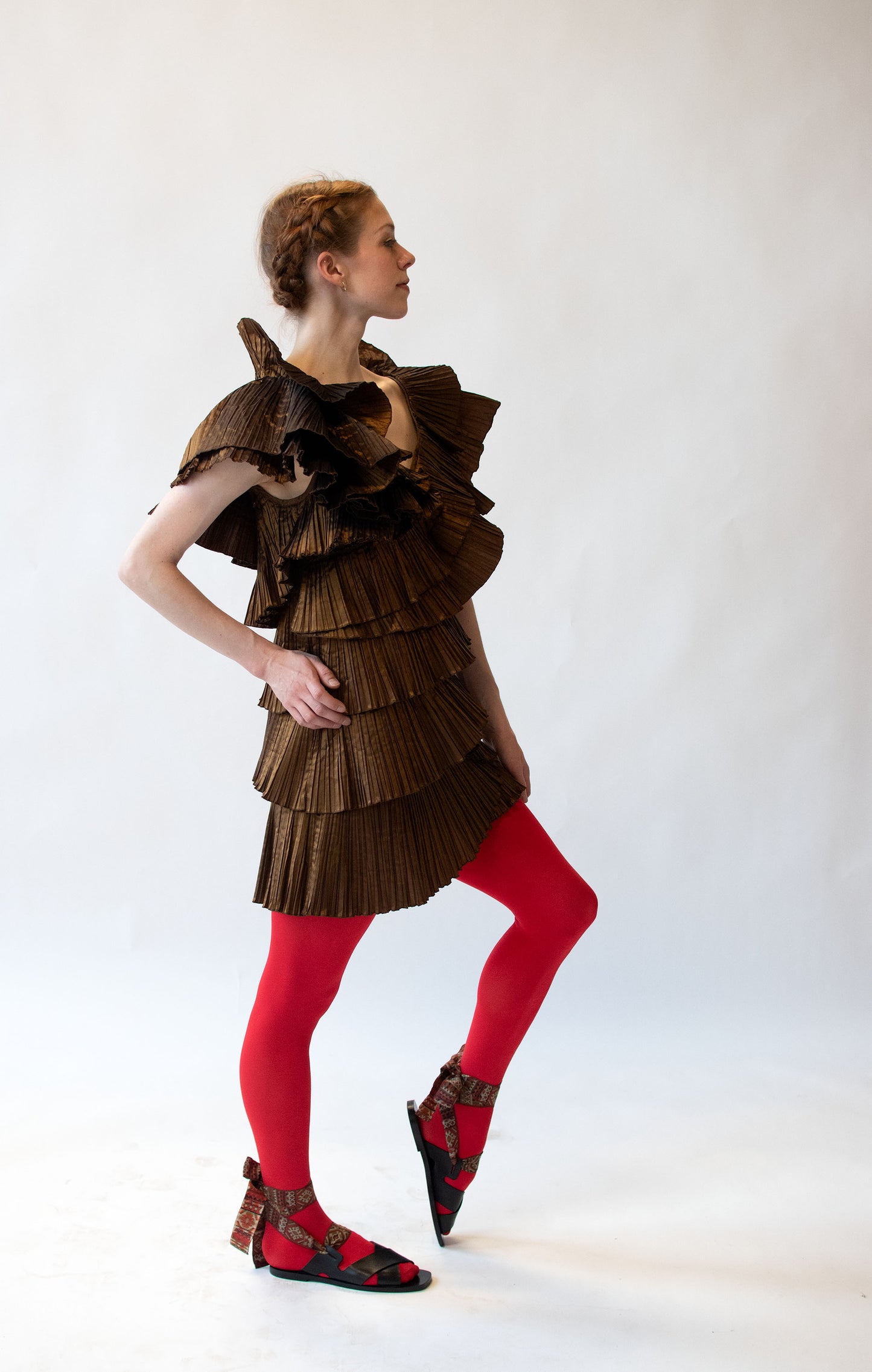 Pleated Silk Mini Dress | Krizia
